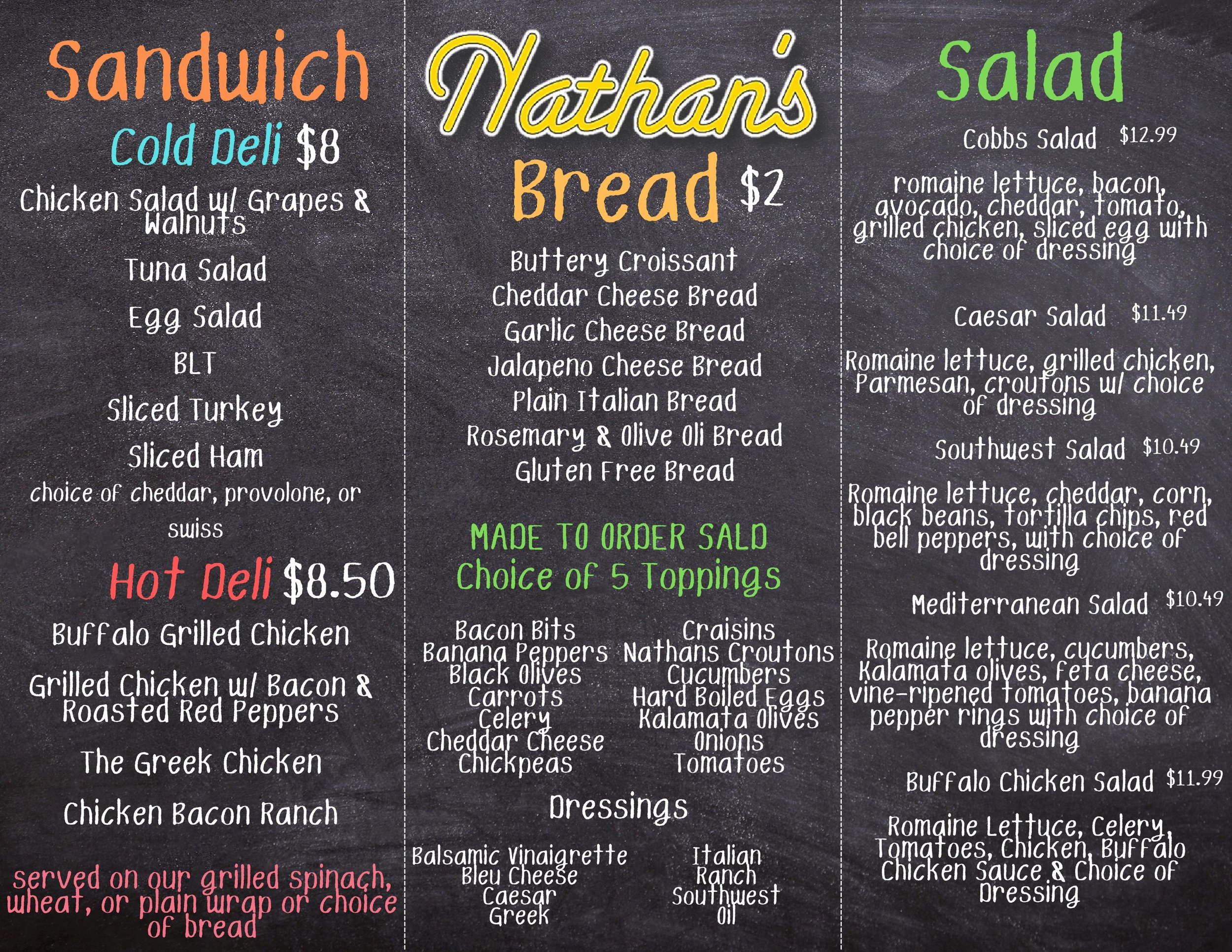 View Menu — Nathan's Soup & Salad