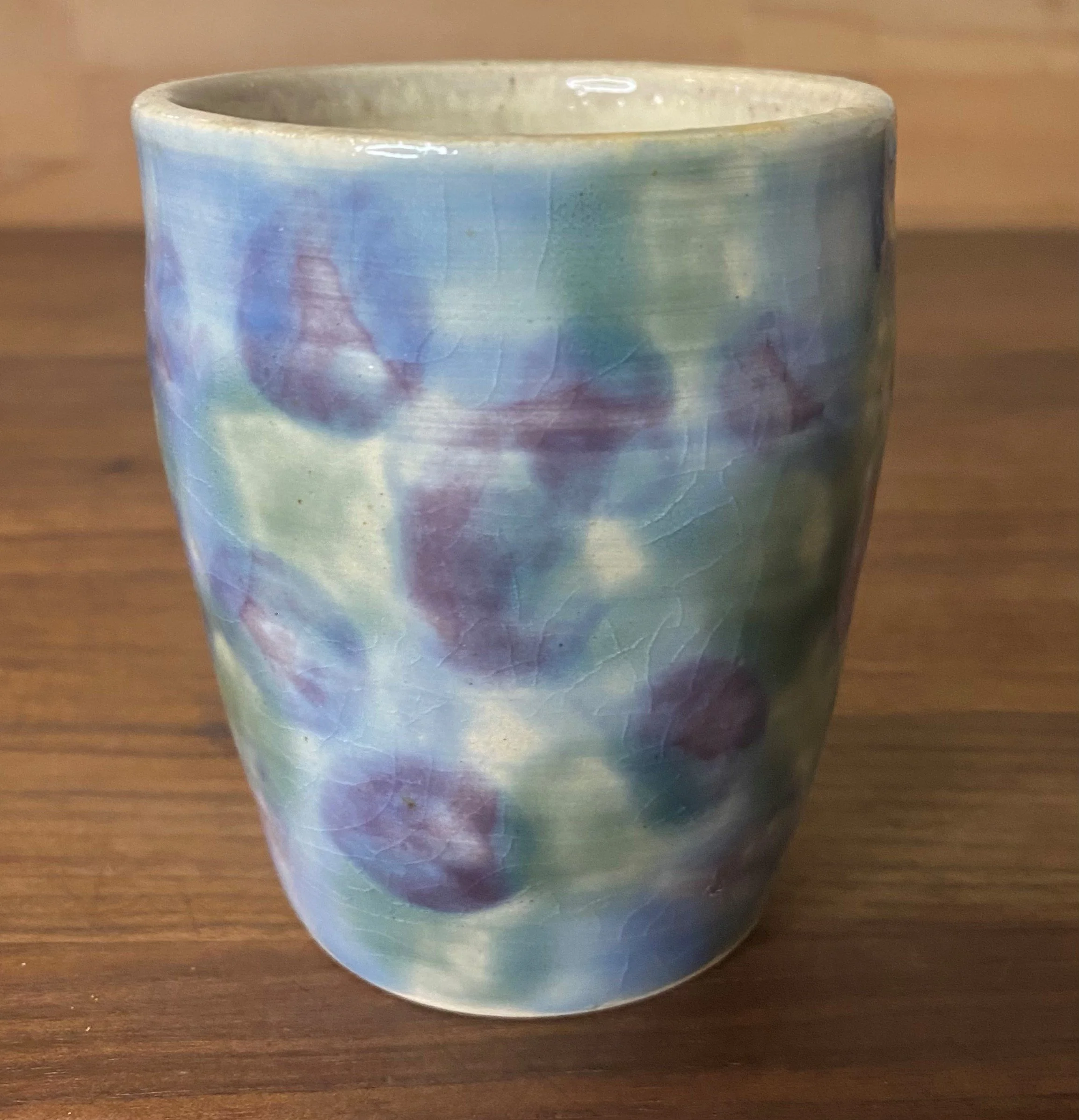 Purple Blue and Green Spot Glazed Tumbler — Life Ceramics