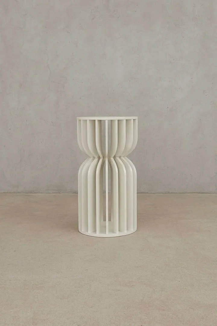 Slatted Hour Glass Plinth 90cm tall 
$90 inc GST