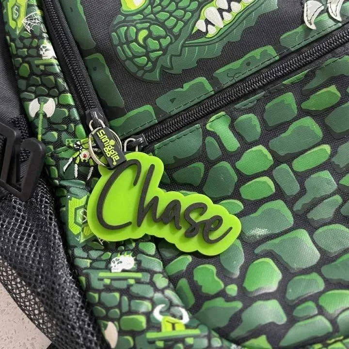 Cursive 3D Acrylic Bag Tags