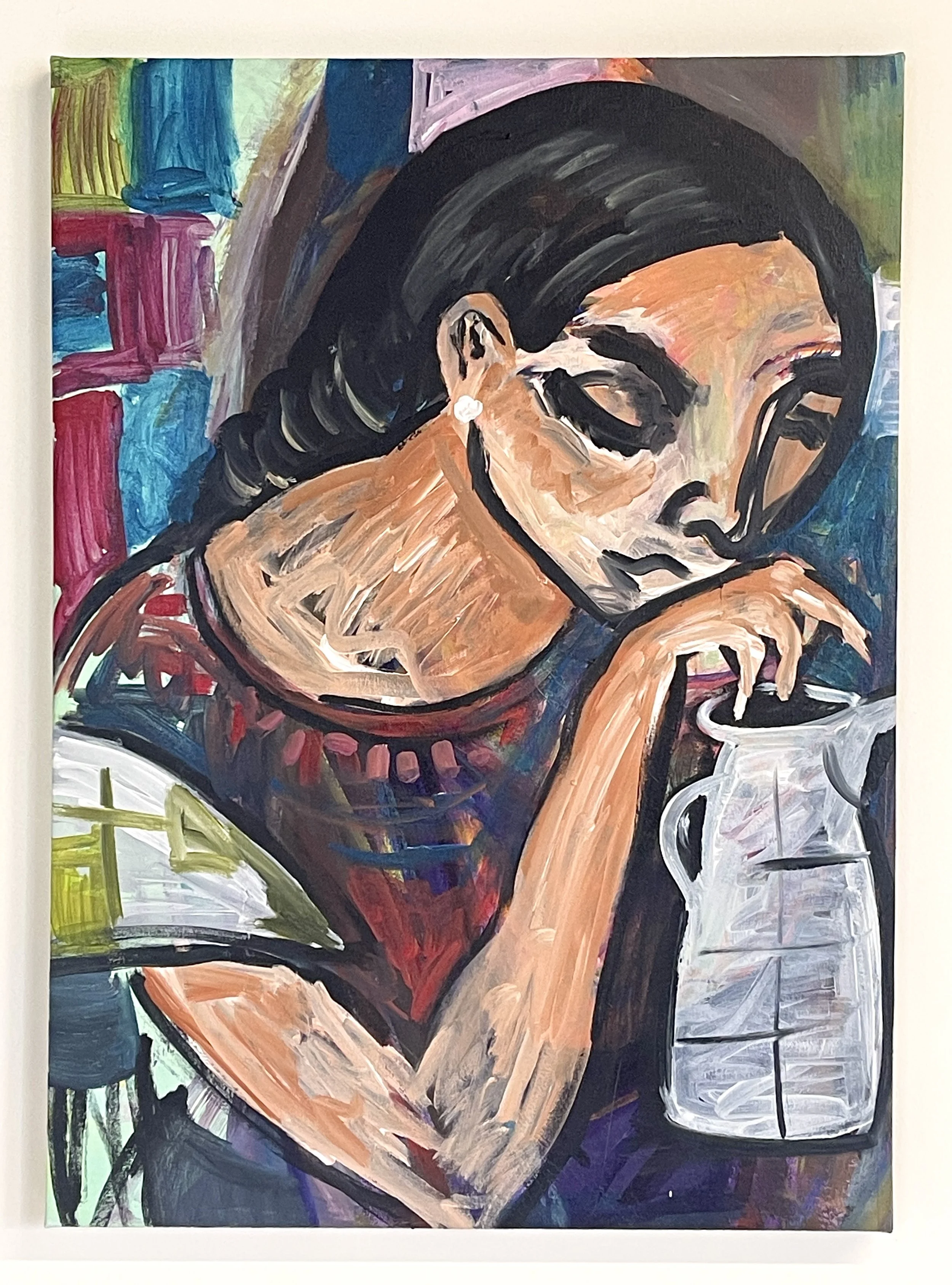 “Between Silence and Water”  
37.5 x 27
Acrylic on canvas