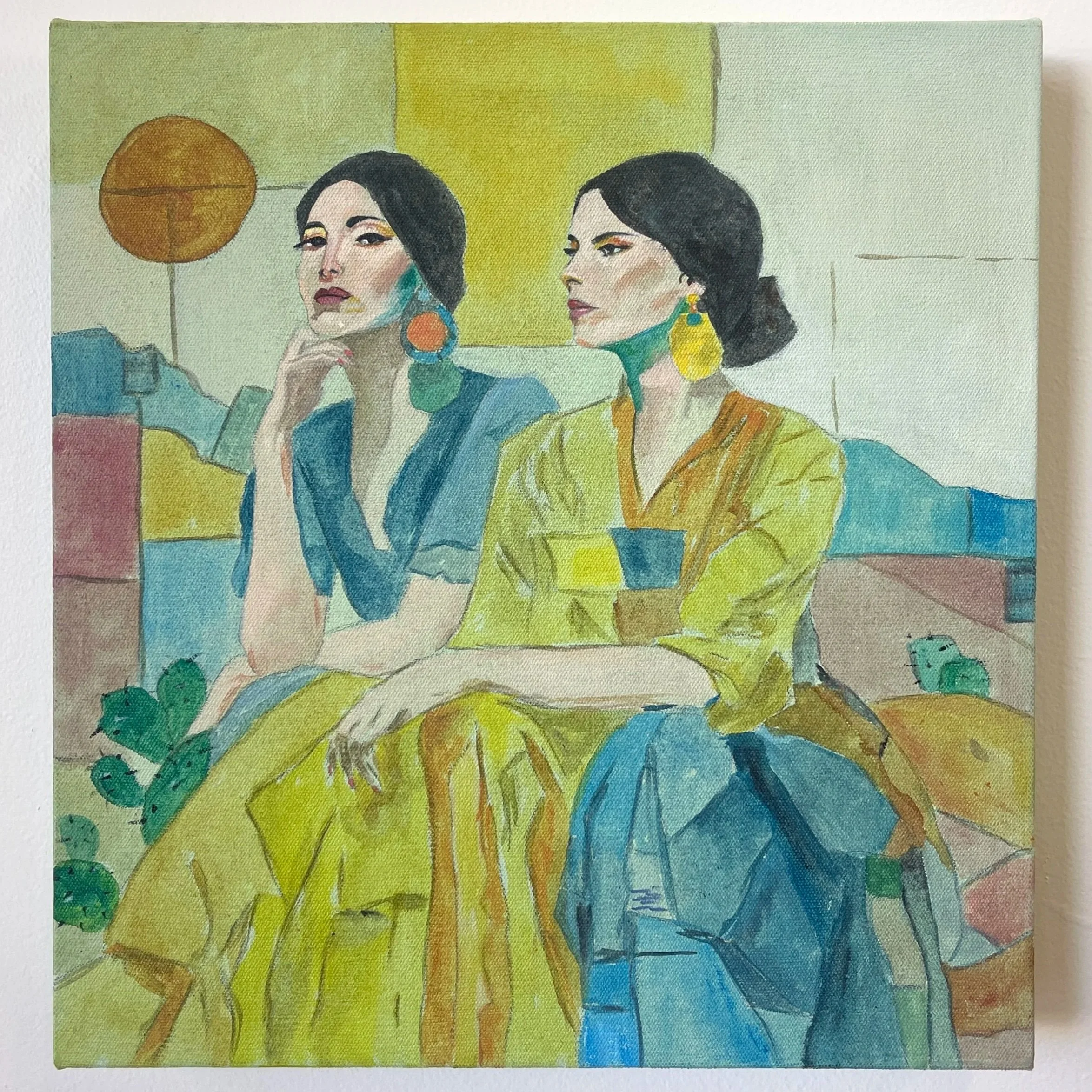 SOLD - "I WANTED TO PAINT STOIC WOMEN"
15 X 14
Acrylic on canvas