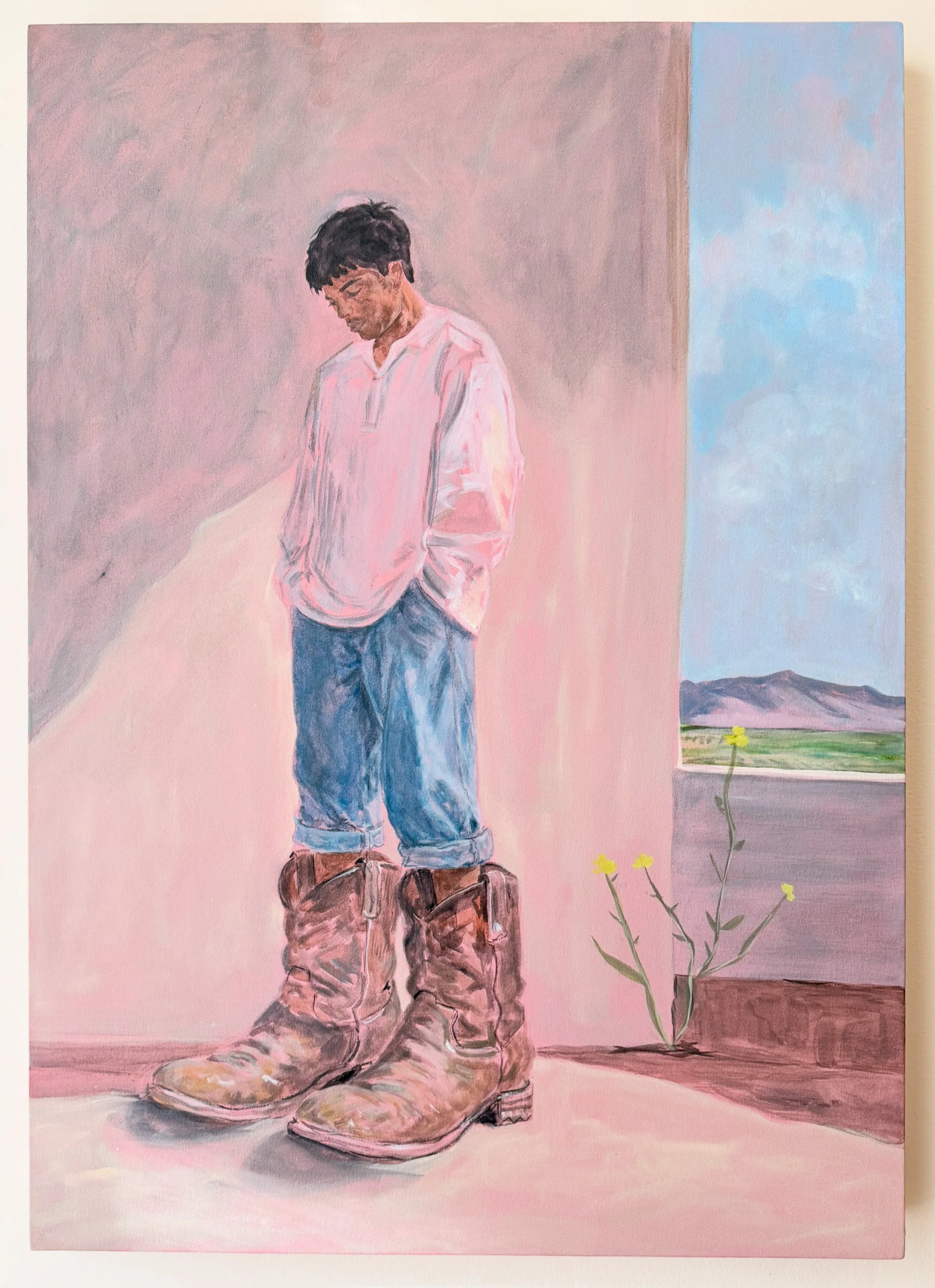 "BEFORE THEY FIT" 
38 x 27
Acrylic on canvas