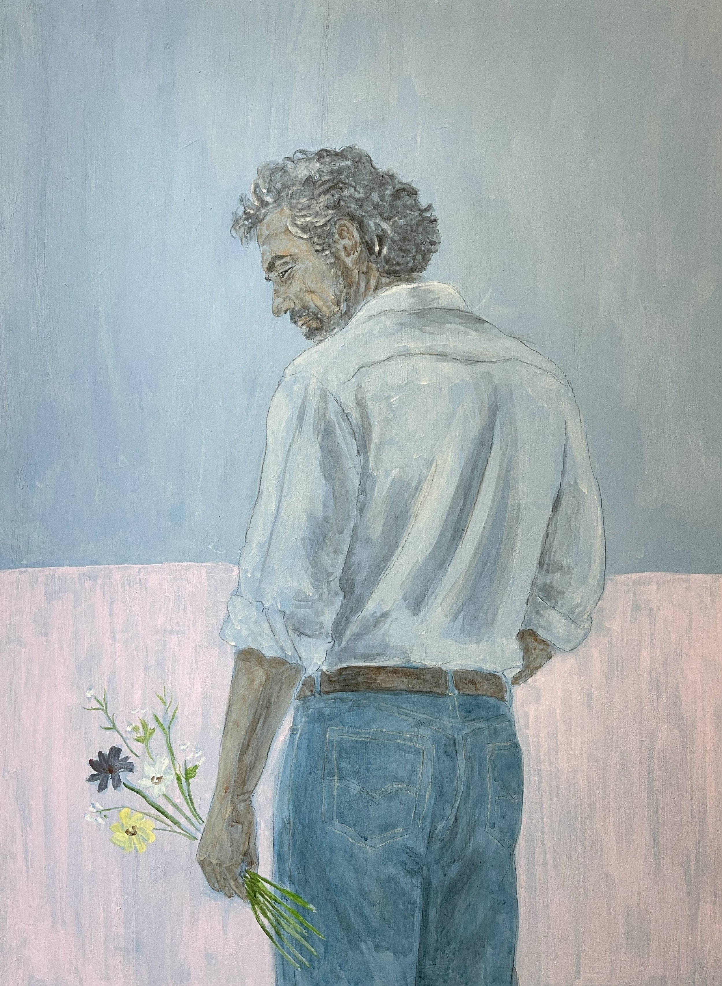 "A GENTLE OFFERING", 30 x 22, acrylic on wood