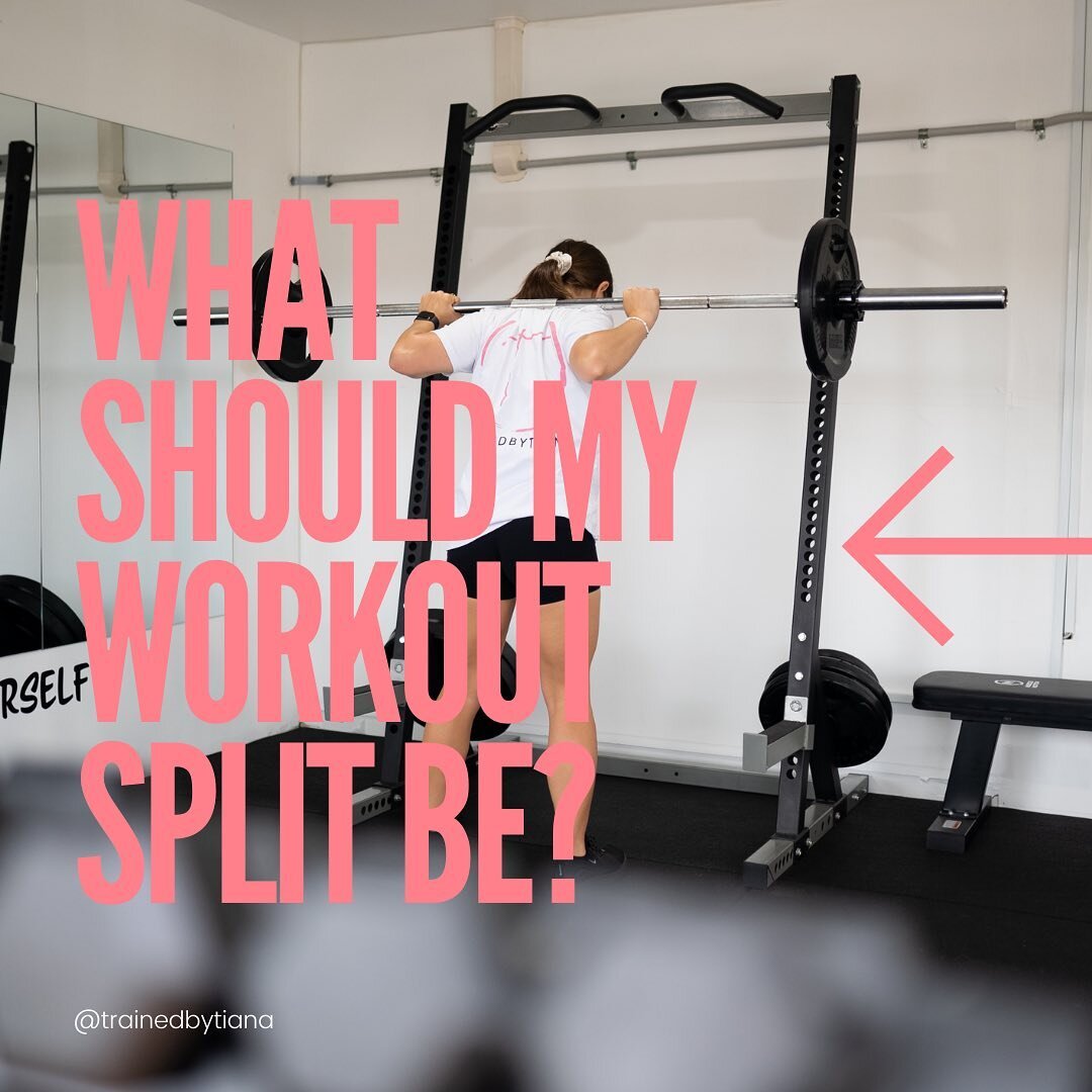 WHAT SHOULD MY WORKOUT SPLIT BE?🤔

This depends on a few factors including your goal but also how many days you can realistically train.

There is a common misconception that training more days equals more results but that honestly is not it true.

