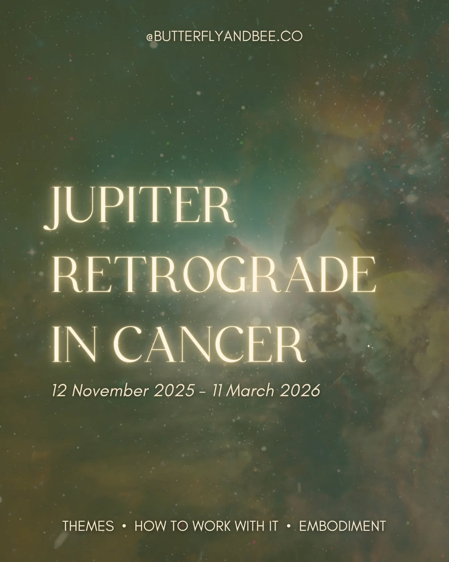Jupiter retrograde in Cancer 

A time for reflection, rewriting, rewiring, potentially a 2nd chance to re-do?!

Jupiter retrogrades for approx 4 months of its 12 month ish cycle so nothing alarming here. Its just feels like an inwards time to honour 