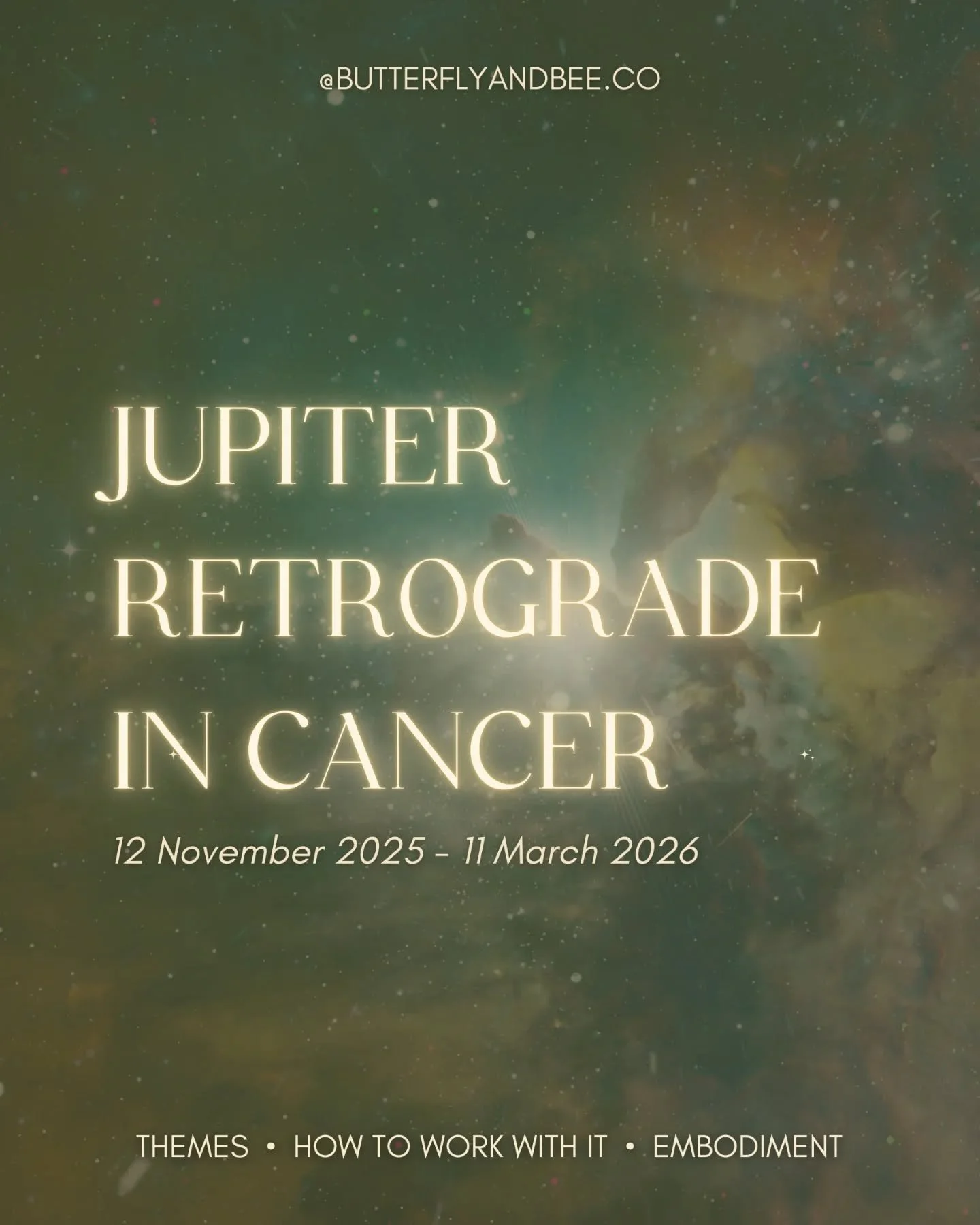 Jupiter retrograde in Cancer 

A time for reflection, rewriting, rewiring, potentially a 2nd chance to re-do?!

Jupiter retrogrades for approx 4 months of its 12 month ish cycle so nothing alarming here. Its just feels like an inwards time to honour 