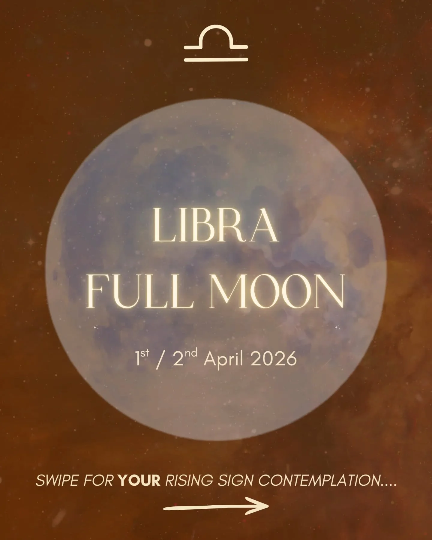 Full Moon in Libra at 12&deg; ~ 1st / 2nd April 

Swipe through for rising sign contemplations (or look to where 12&deg; Libra sits in your chart). The Sun in Aries will be lighting up the opposing house&hellip; asking for balance across these two sp