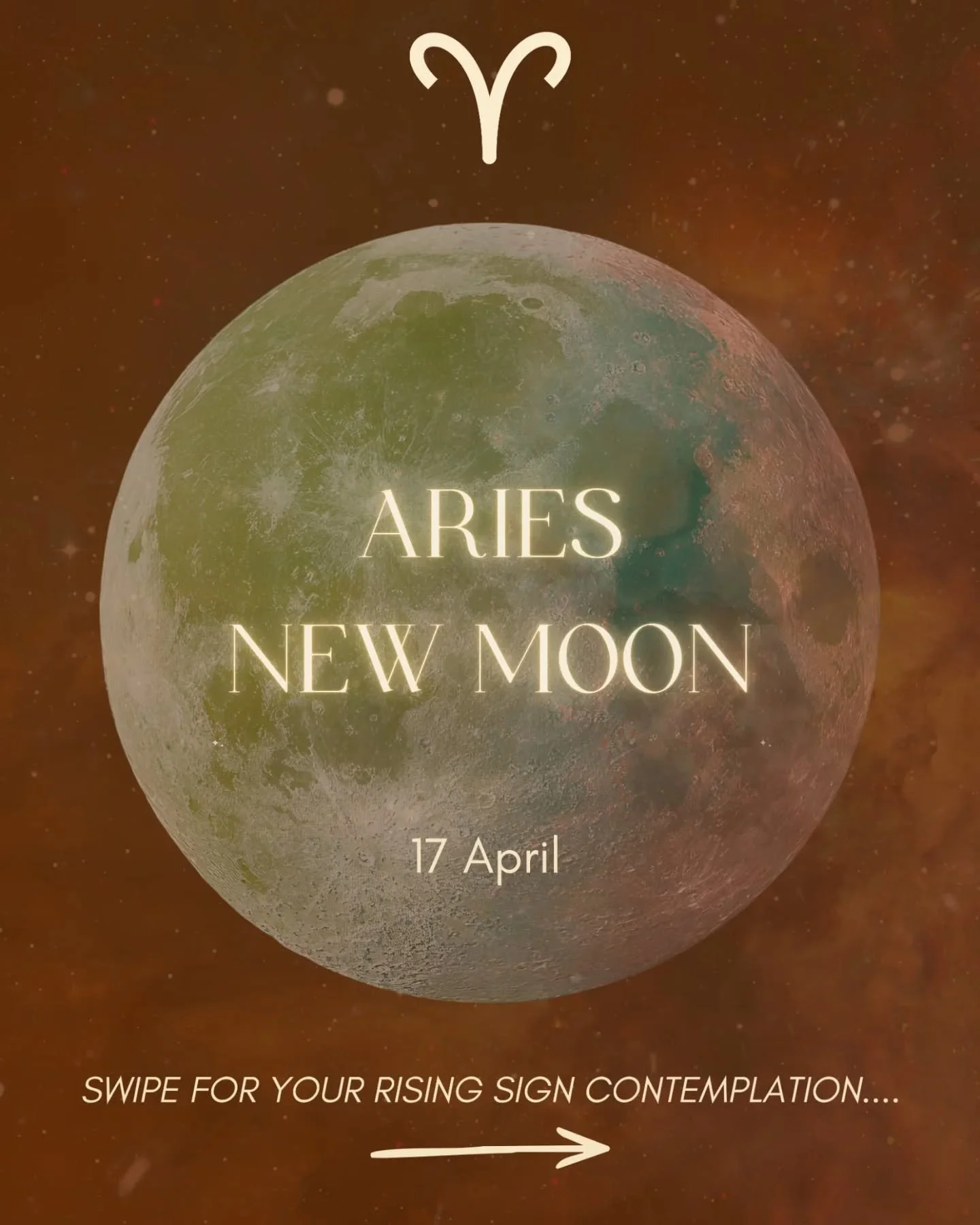 Aries New Moon ~ contemplations for your curious heart 

17.04.2026 

Swipe for your rising sign ✨️ 

I shared a video that spoke to the energy of this new moon in Aries yesterday if you wanna go back + take a listen....but in a nut shell this new mo