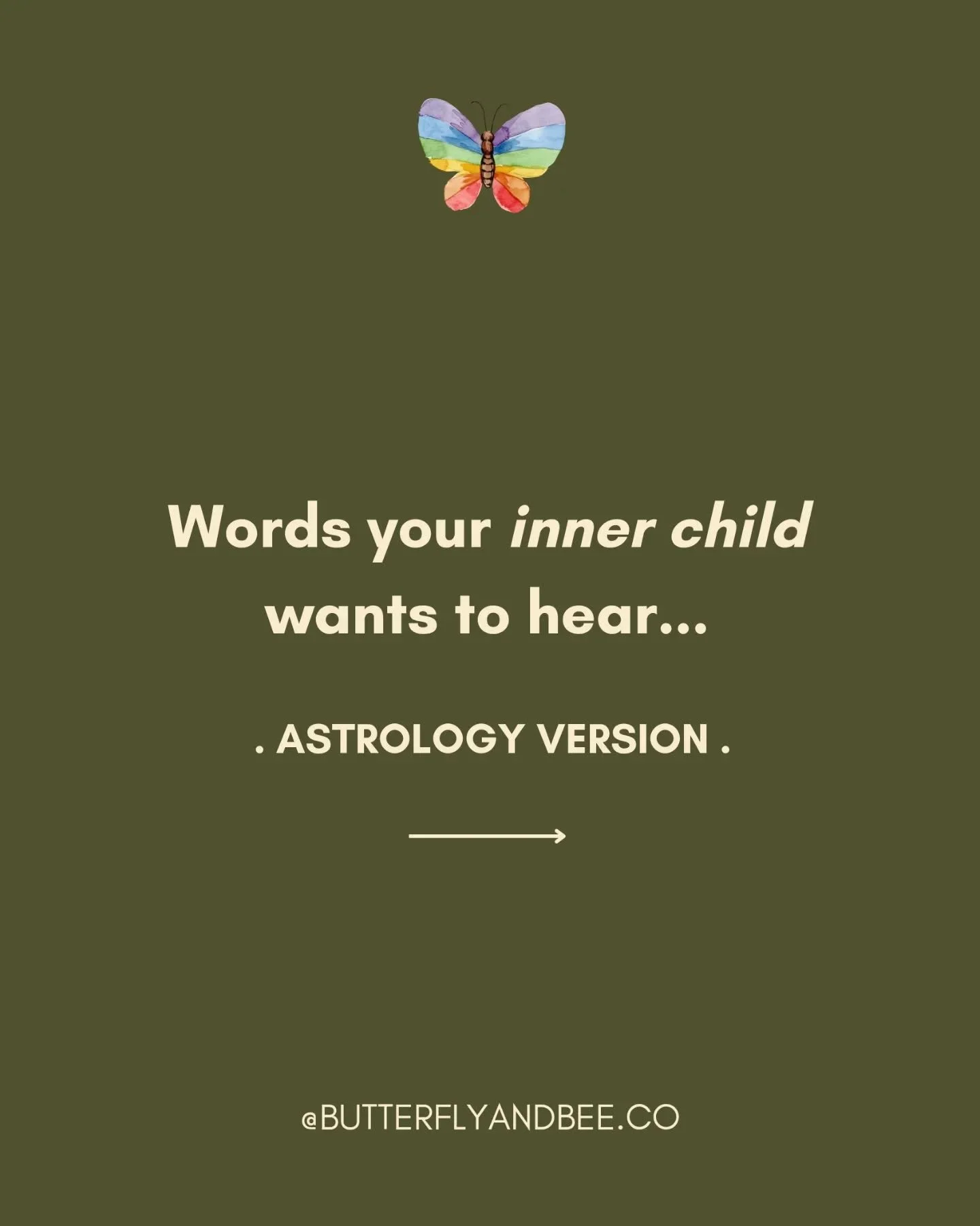 Words your inner child may want to hear &bull; zodiac archetype interpretations 🌈

You may like to read for your sun, moon + rising placements. Along with personal placements - mars, mercury + venus

I personally feeeeel my sag venus, capricorn plac