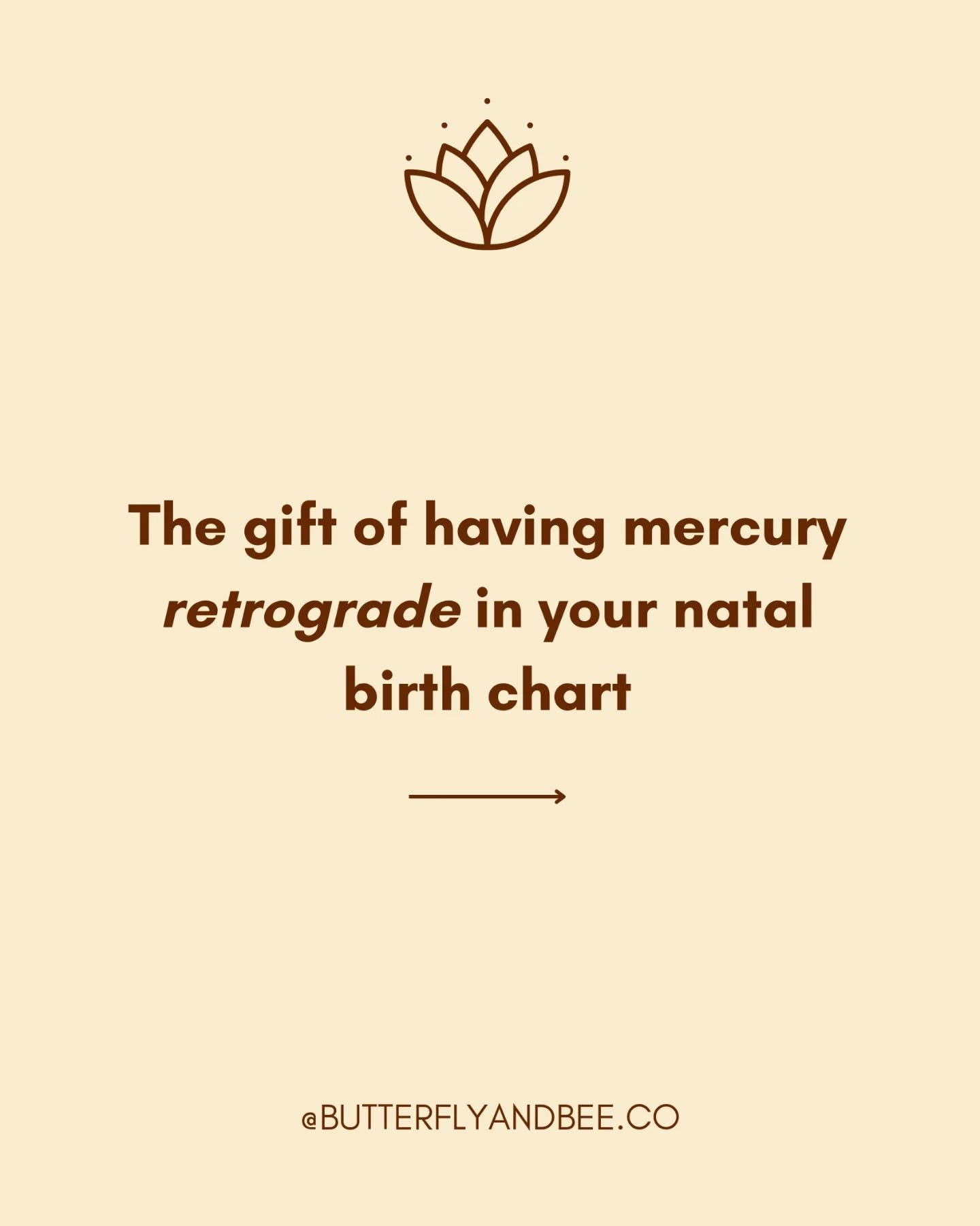 Retrogrades sometimes get a bad wrap in pop astrology but what if we saw it from a different angle, as a gift? 

Everything is a gift in your birth chart, and it's all meant to be there for your greatest good, always. 

Mercury retrograde in the birt