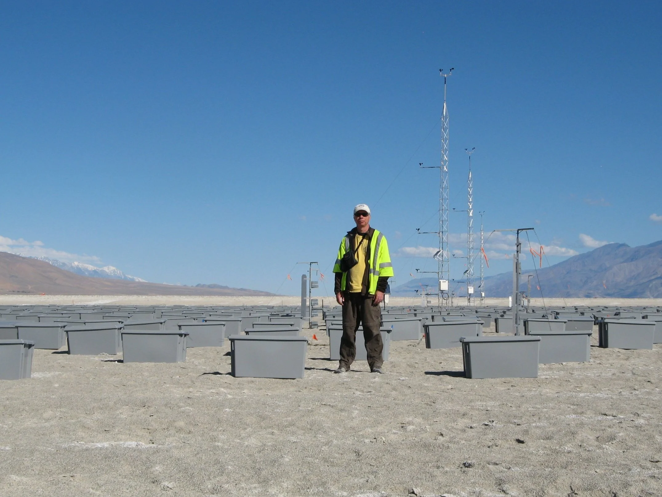 DustSolve Owner Jack in dry lake with equipment testing