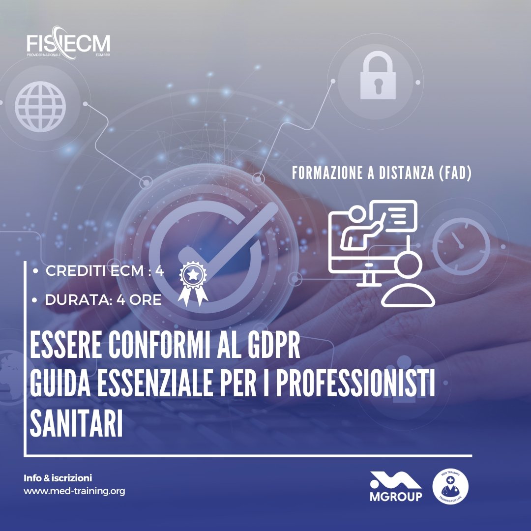 Essere conformi al GDPR. Guida essenziale per i professionisti sanitari
