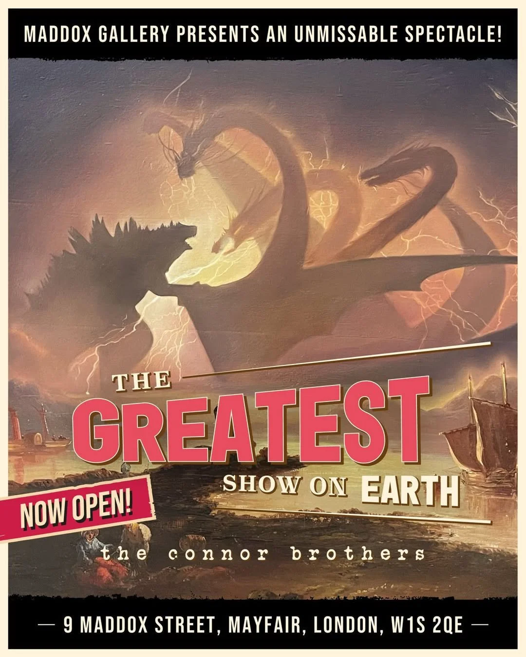 OPEN NOW | The Connor Brothers: &lsquo;The Greatest Show on Earth&rsquo;⁠
⁠
A new body of work in which original Victorian-era paintings are reworked with contemporary imagery and text, using humour to reflect on the contradictions of modern life.⁠
⁠