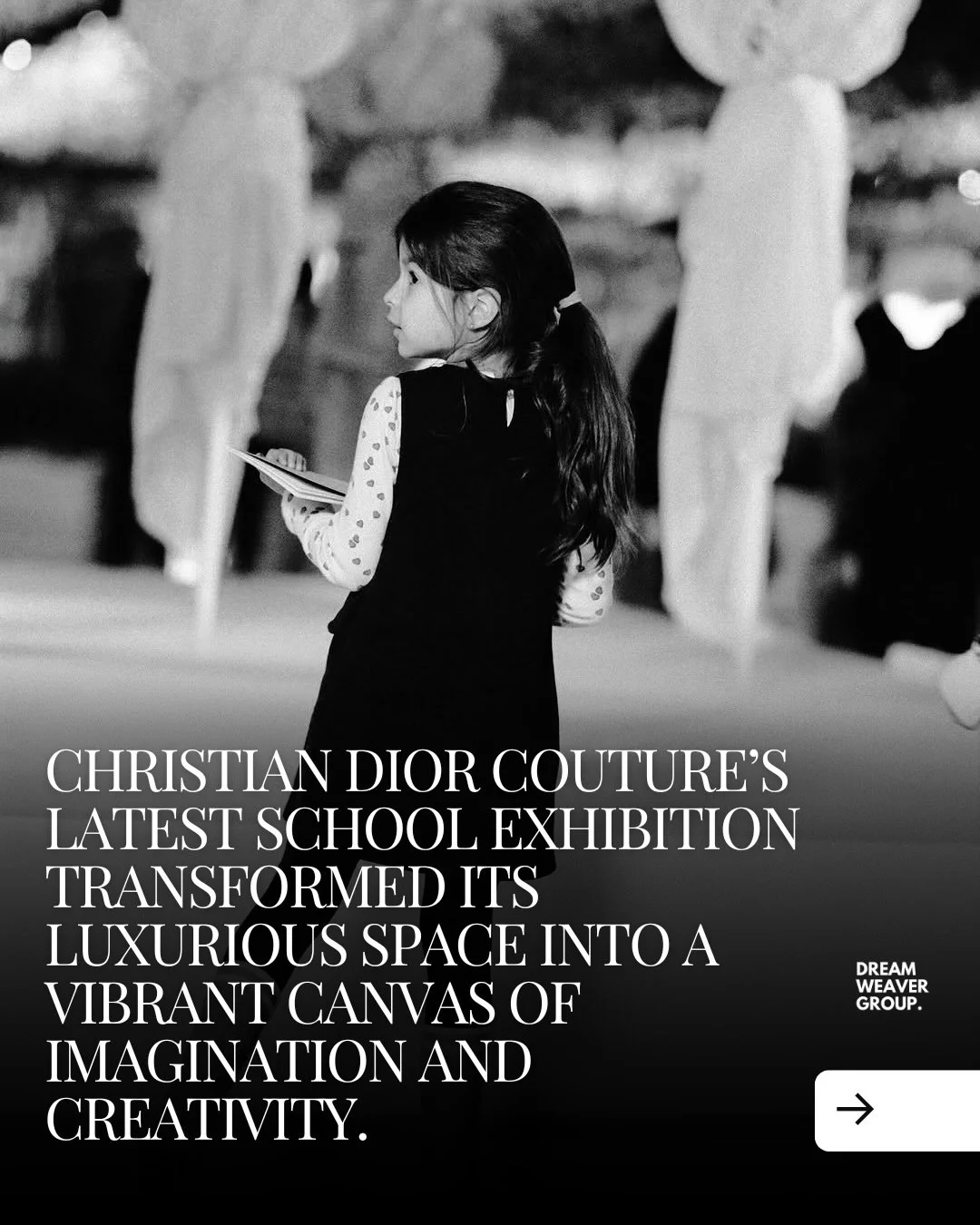 Christian Dior Couture&rsquo;s latest school exhibition transformed its luxurious space into a vibrant canvas of imagination and creativity. 

Young artists from local schools filled the gallery with colourful drawings, a heartwarming blend of innoce