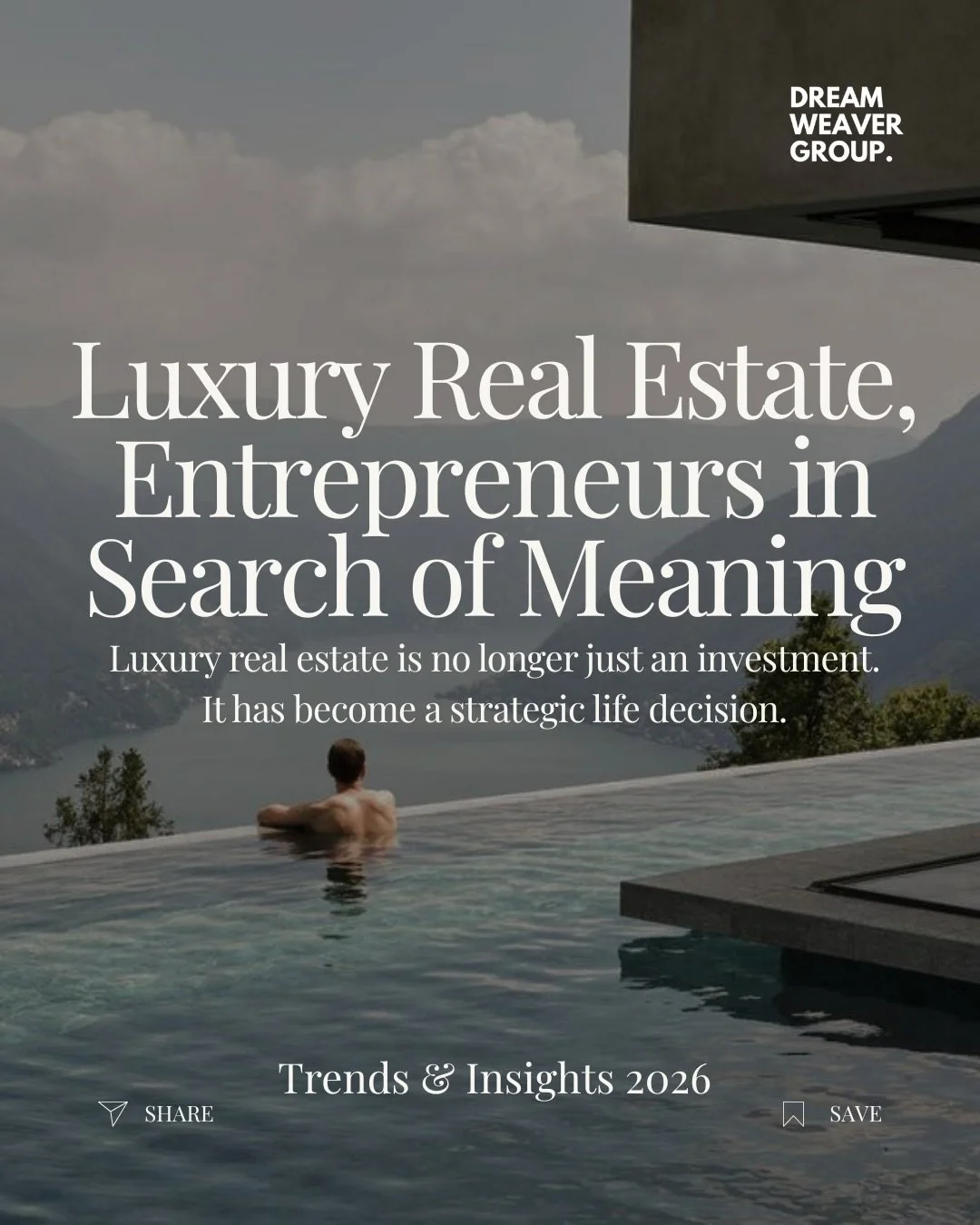 Luxury real estate is changing.

For entrepreneurs and UHNW individuals, property is no longer just about wealth preservation. It has become personal, purposeful, and tied to long-term vision.

This marks the beginning of our 2026 Trends &amp; Insigh
