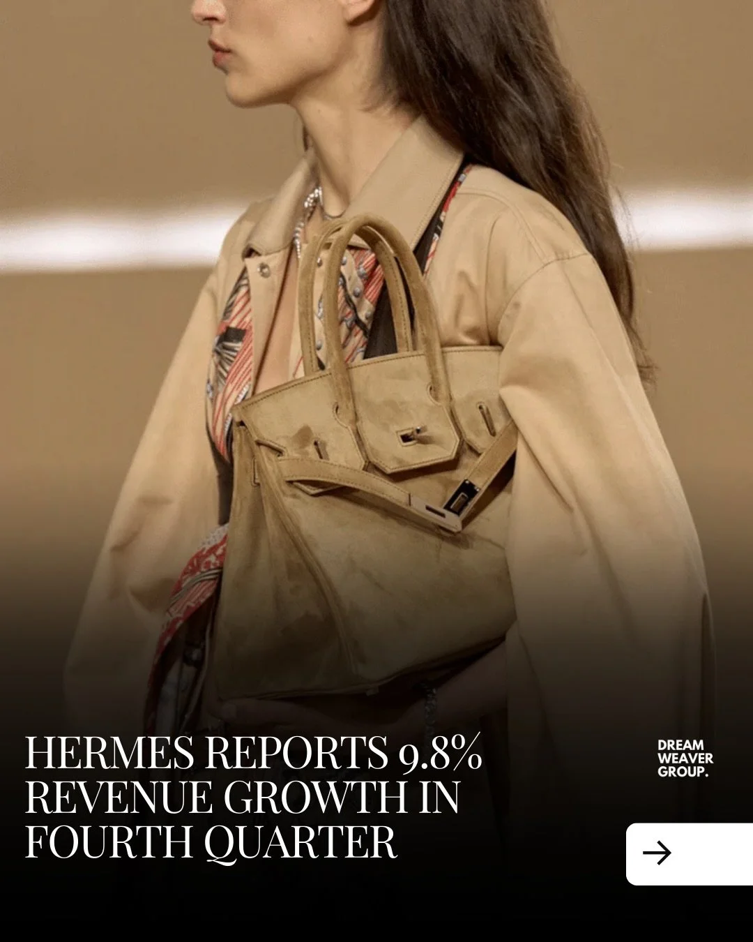 Hermès has reported another quarter of steady revenue growth, driven by strong performance in the United States and Japan.

Sales in the Americas, largely the US market, rose 12.1 percent, comfortably ahead of expectations of around 9 percent.
