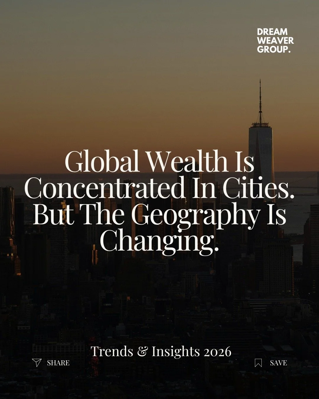 Ultra-High-Net-Worth wealth remains concentrated in a small number of global cities.

New York leads the world with more than 21,000 UHNW individuals, followed by Hong Kong, Los Angeles, and San Francisco.

These metropolitan centres combine deep cap