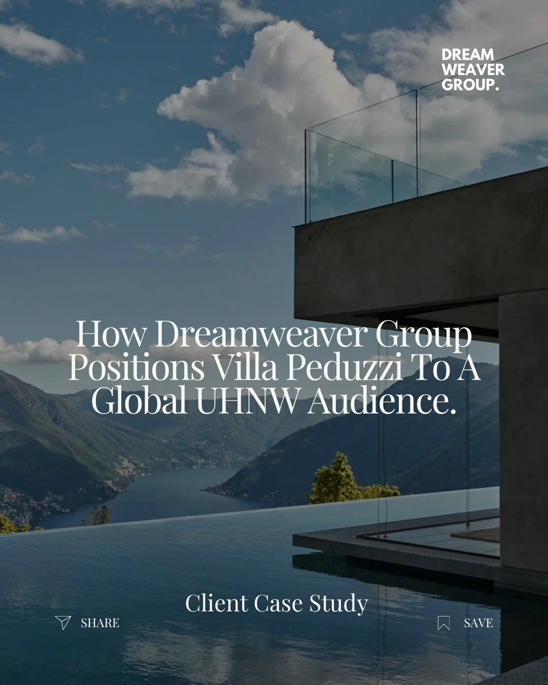 Villa Peduzzi is not marketed at scale.

It is positioned with precision.

Dreamweaver Group supports the villa through high-end visual content, strategic marketing and targeted PR, ensuring visibility within the right circles while maintaining compl