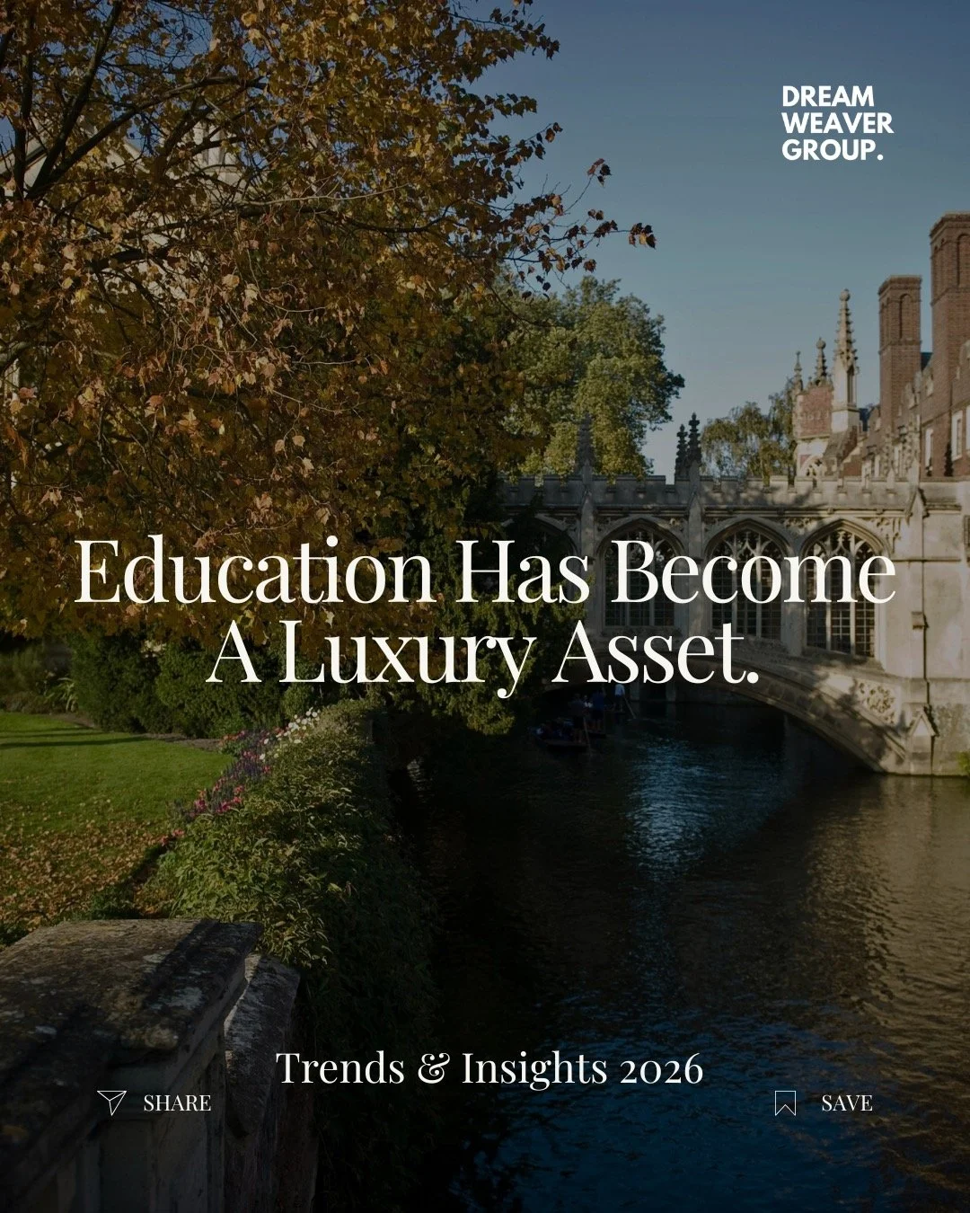 L'éducation est devenue l'un des secteurs du luxe qui connaît la plus forte croissance.

Au cours de l'année écoulée, les frais de scolarité dans les écoles privées ont augmenté de 5,1 % à l'échelle mondiale, Londres enregistrant une hausse de 26,6 %.

Londres est désormais la ville la plus chère au monde pour la scolarité dans le privé, devançant 