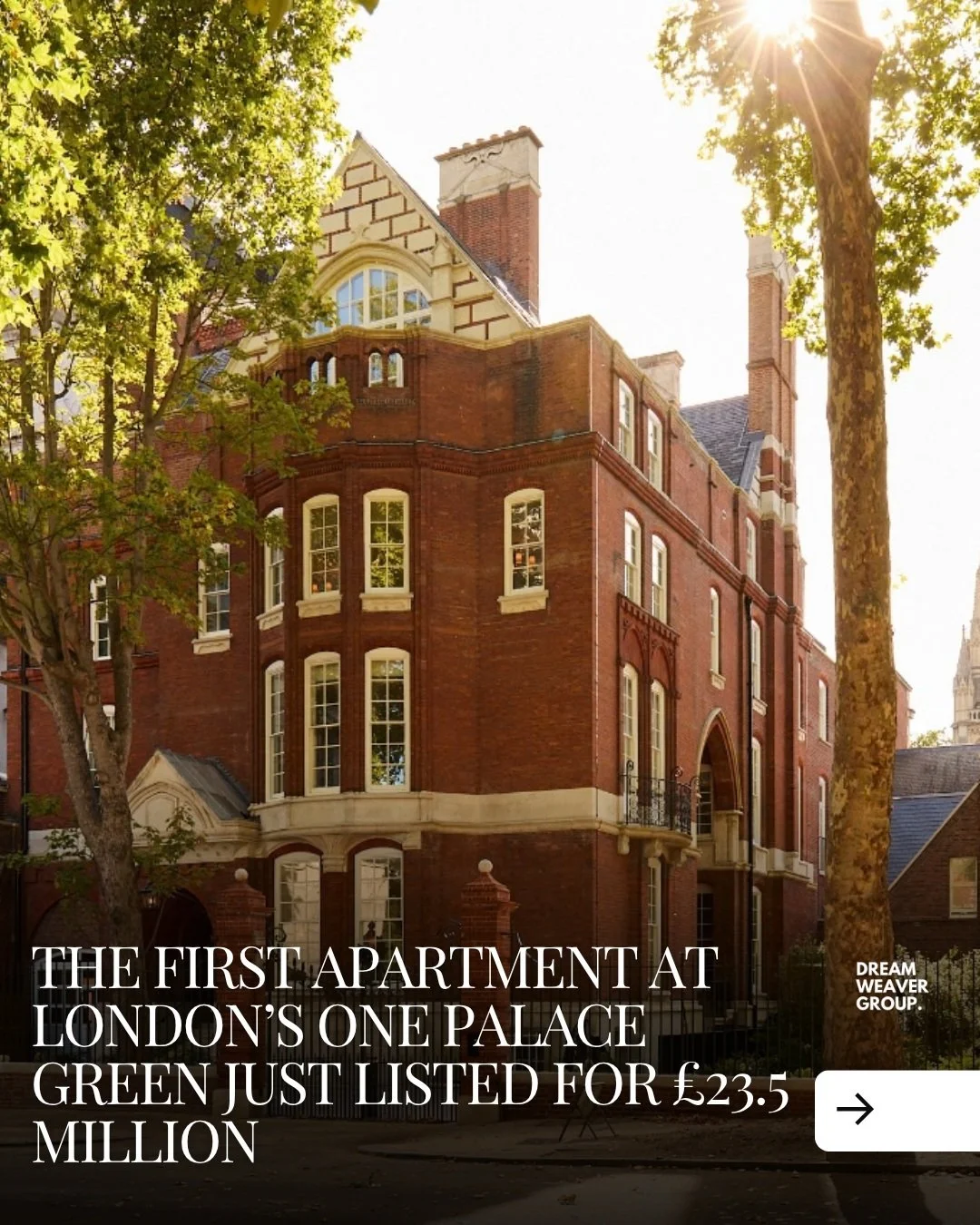 &pound;23.5 million for a piece of London history.

The first residence at One Palace Green has come to market, bringing 3,350 sq ft of living space to one of the capital&rsquo;s most closely guarded addresses.

The three bedroom apartment sits withi
