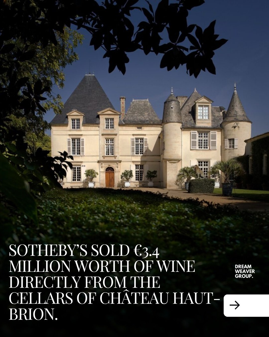 Sotheby’s Paris vient de vendre pour 3,4 millions d’euros de vins provenant directement des caves du Château Haut-Brion.

Des enchérisseurs issus de 29 pays se sont disputé des millésimes couvrant près d’un siècle, le lot phare étant un fût entier de