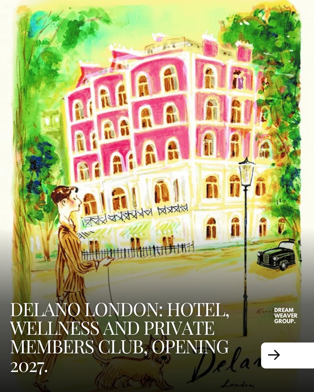Delano is coming to London in early 2027, bringing its distinctive approach to hospitality to a new address overlooking Kensington Gardens and Hyde Park.

The 67-room property will combine hotel stays with restaurants, bars, wellness and a private me