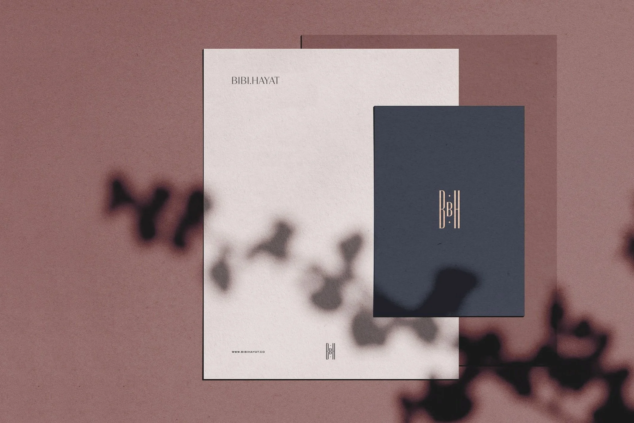 Bibi Hayat Events & Design, logo and stationary design