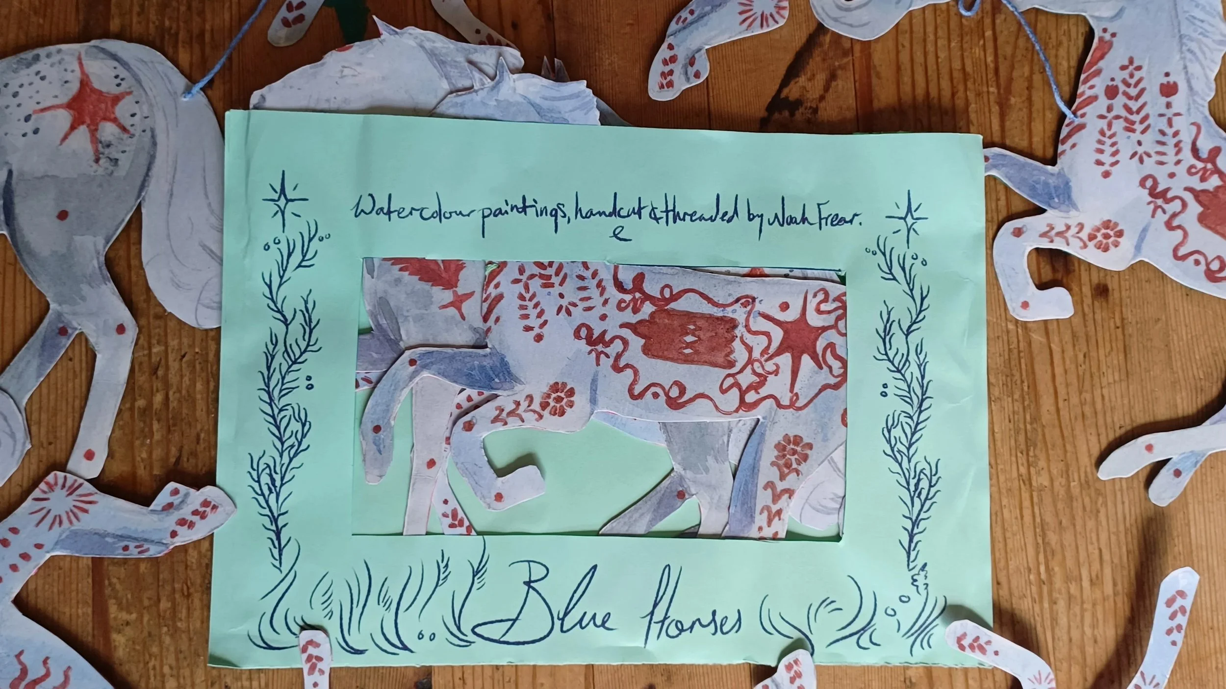 Blue Horses Garland