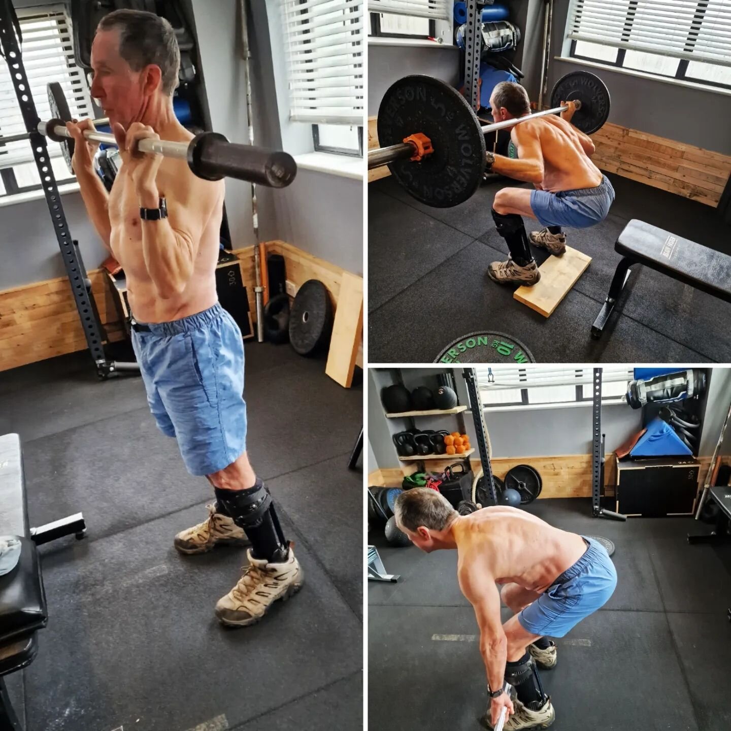 Now this is one inspirational dude!  @jameslinfordoutdoors is in his 70s, had a surgically fused ankle due to a climbing accident and is seen here deadlifting and squating (using a heel lift).
.
A regular mountain biker and general outdoor enthusiast