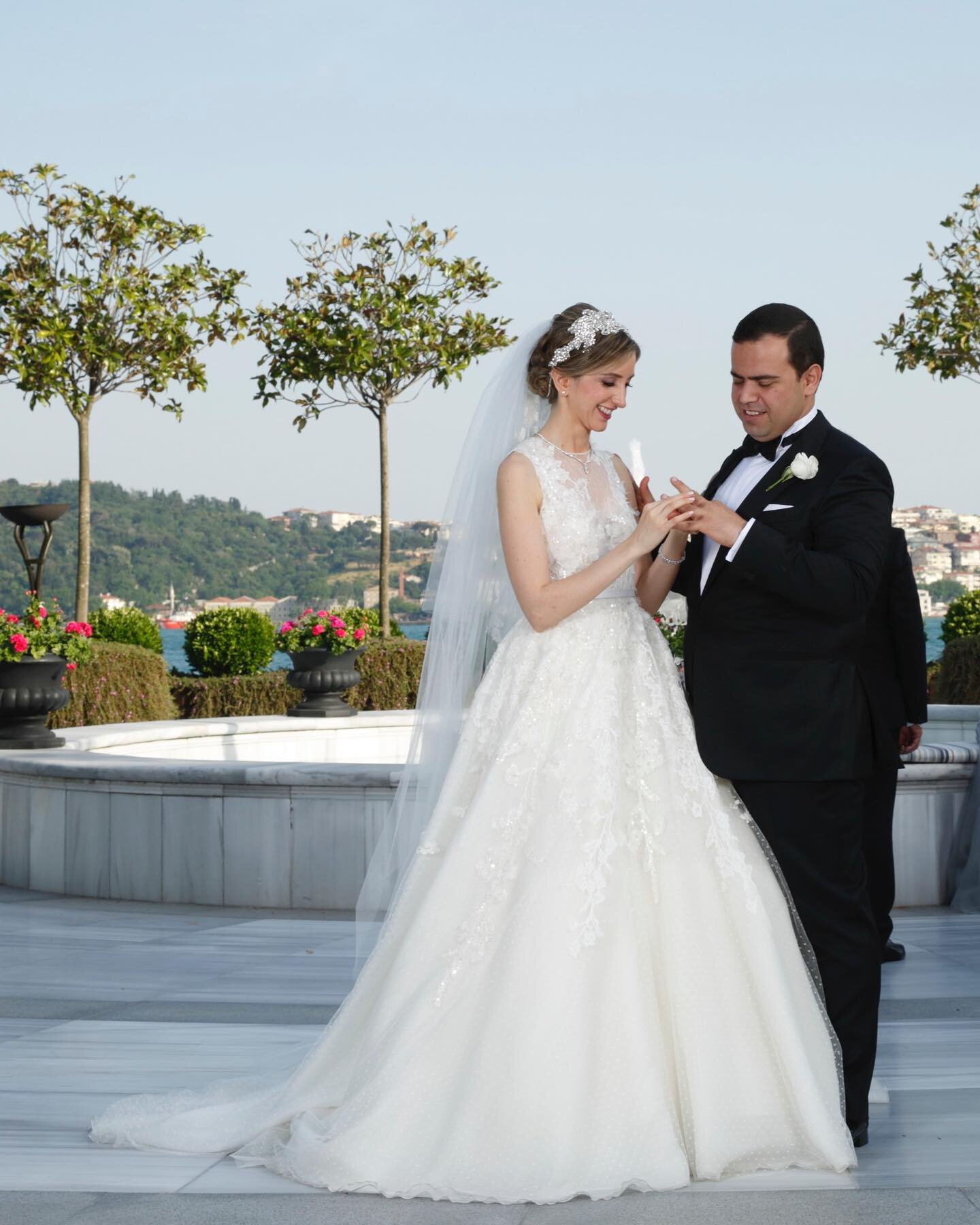 Happy Anniversary L&amp;A ! One of the most elegant &amp; gracious of brides and sweetest of grooms.