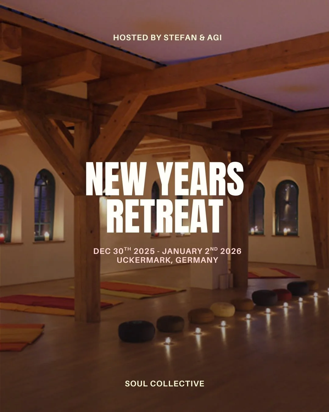 New Years Retreat 💫

If you&rsquo;re looking to escape the madness of New Years in Berlin this year, then this retreat might be the perfect opportunity to celebrate in a different way. 

What to expect: 

&rarr; Dance, breathwork &amp; stillness

&r