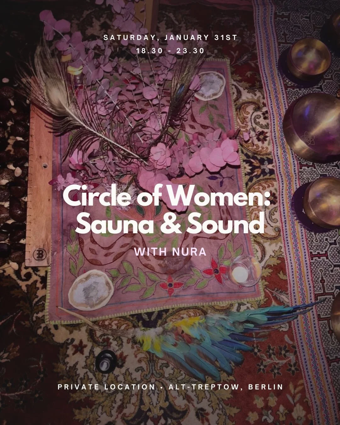 Circle of Women: Sauna &amp; Sound 🌹

This Saturday, join @_nnn.uuu.rrr.aaa_ for an evening of connection, deep rest and release. 

What to expect: 

&rarr; sauna and self-care rituals

&rarr; meditative etheric oils&rsquo; journeys in the sauna

&r
