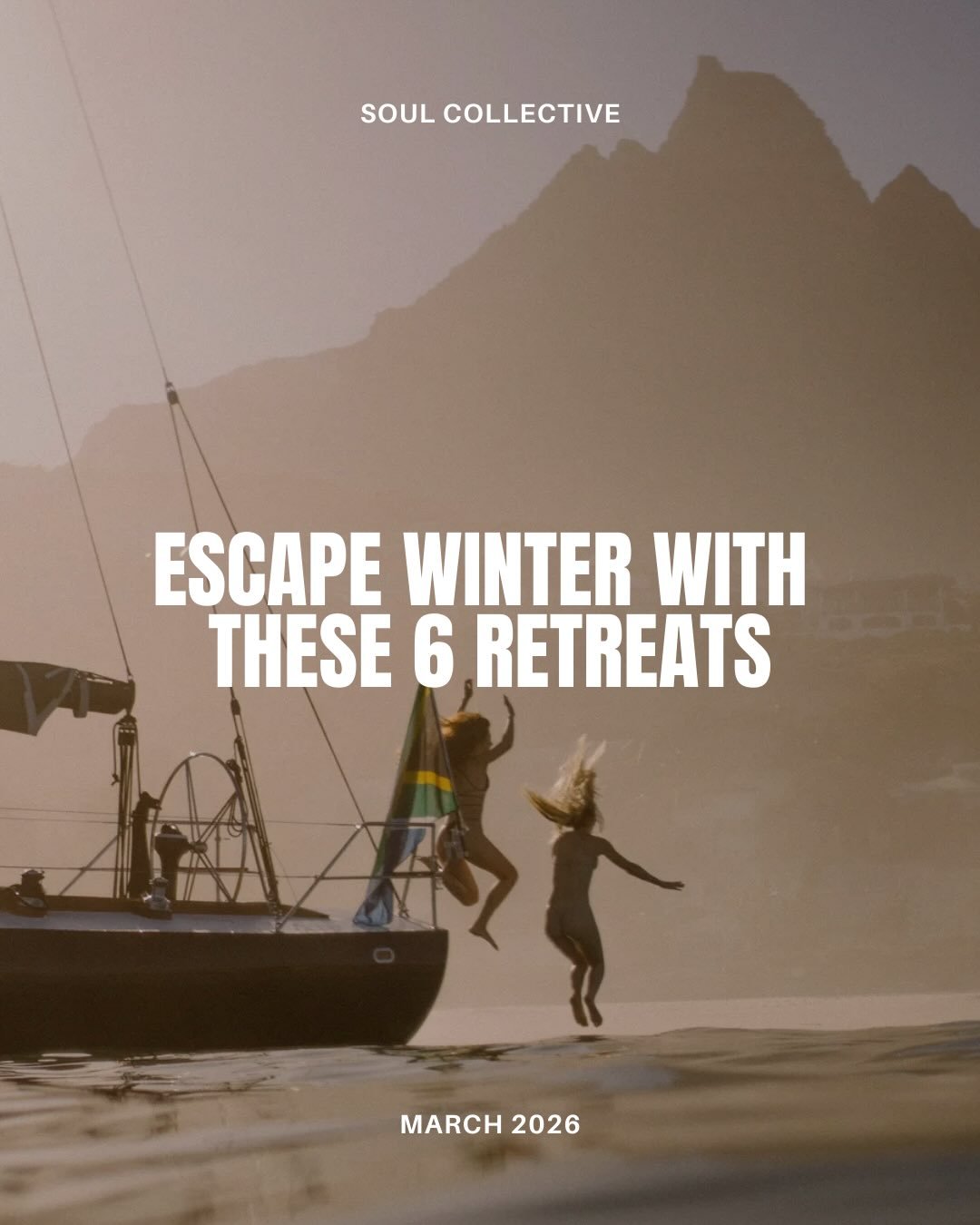 Escape winter with these 6 retreats in March 😎

1️⃣&nbsp;Journey to Yourself: A Desert &amp; Sea Retreat with @kailonaturetherapy from March 8th to 15th in El Gouna, Egypt

2️⃣&nbsp;Embodied Essence: Women&rsquo;s Retreat Experience with @_bymirjam,