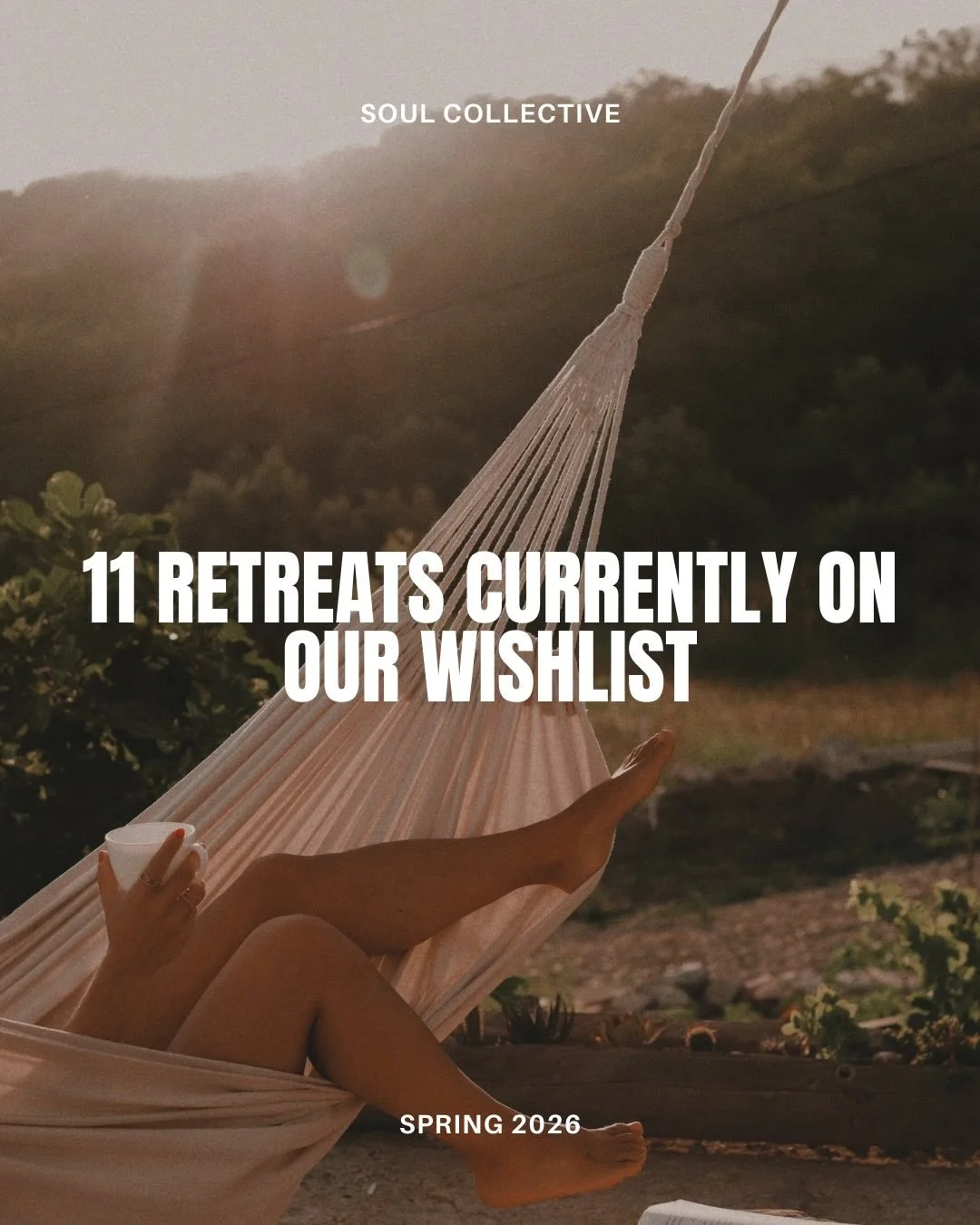 11 retreats currently on our wishlist 💫

&rarr; Embodied Essence: Women&rsquo;s Retreat Experience with @_bymirjam, @kundalini.kap.petra and Alexandra Novatova from March 13th to 18th in Lagos, Portugal

&rarr; Residence Retreat by @rootsofresidence