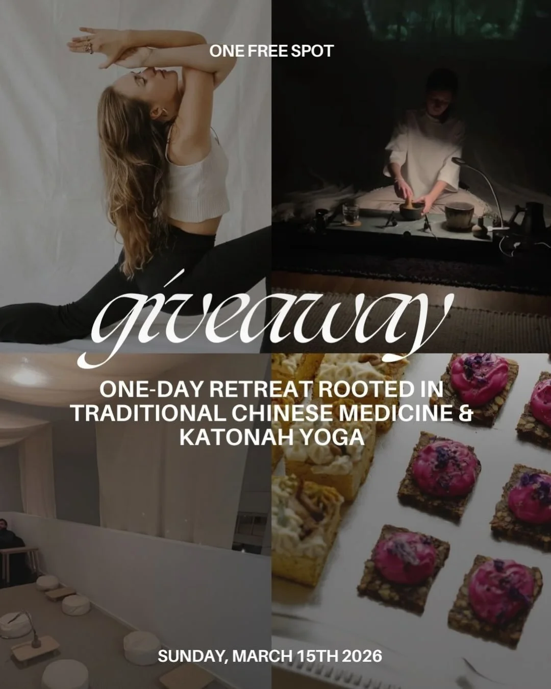 One-Day Retreat Giveaway 🧘🏻&zwj;♀️

This week, we partnered with @bysarahisabel to giveaway one free spot to her upcoming day retreat rooted in Traditional Chinese Medicine and Katonah Yoga. 

The day retreat is taking place at the newly-opened @at