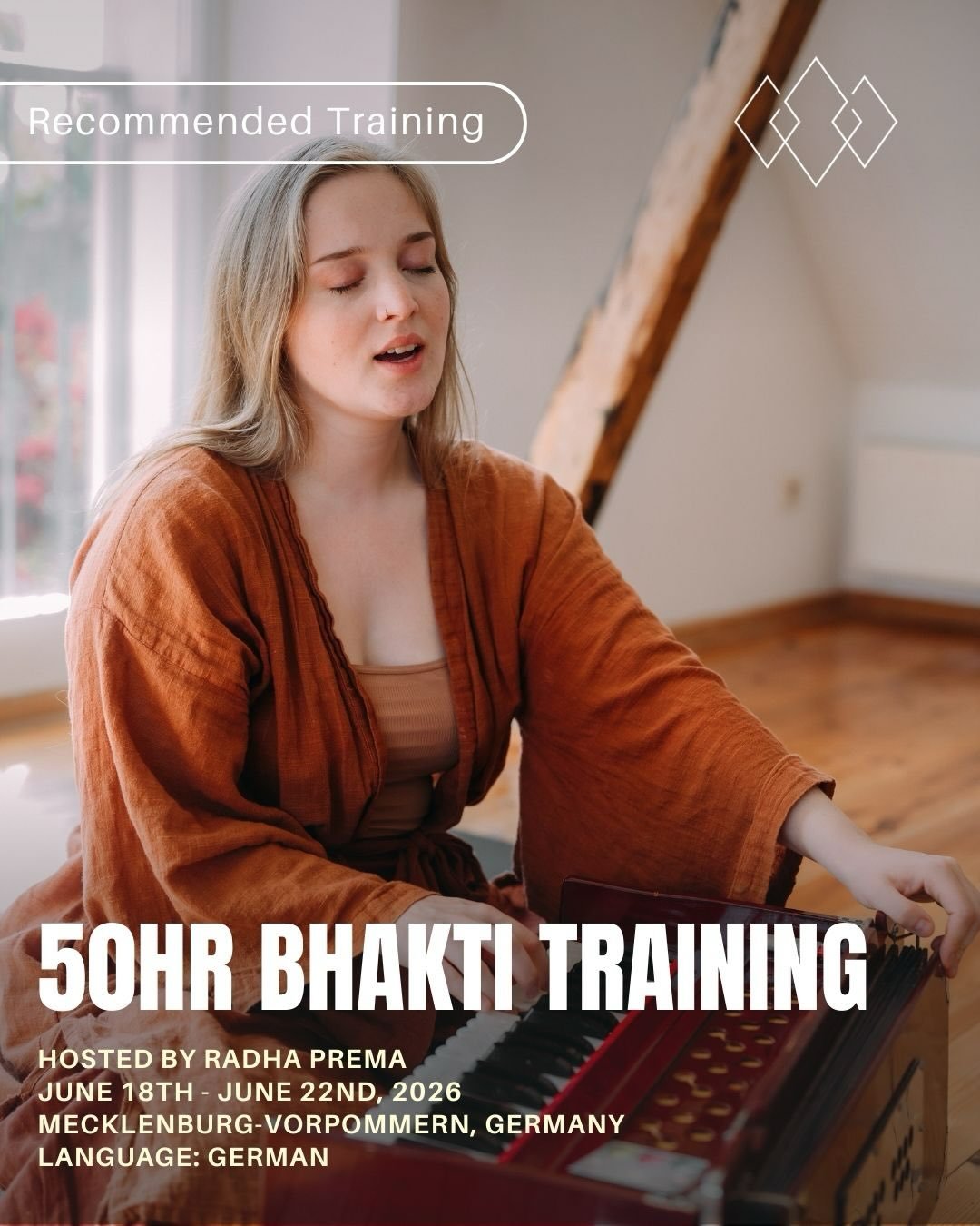 50hr Bhakti Training with @radha_prema 🌻

This summer, join Radha at @nonna.hof for an immersive retreat-style training designed for women who want to deepen their connection to bhakti through mantra singing, harmonium playing, voice work, ritual, y