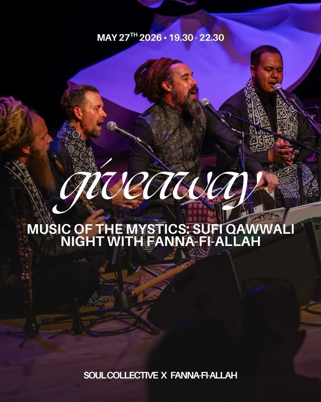 Music of the Mystics: Sufi Qawwali night with Fanna-Fi-Allah Giveaway 🎵✨

This week we partnered with legendary Sufi shrine music ensemble @fanna_fi_allah to giveaway two free tickets to their upcoming concert for one lucky winner &amp; a friend. 

