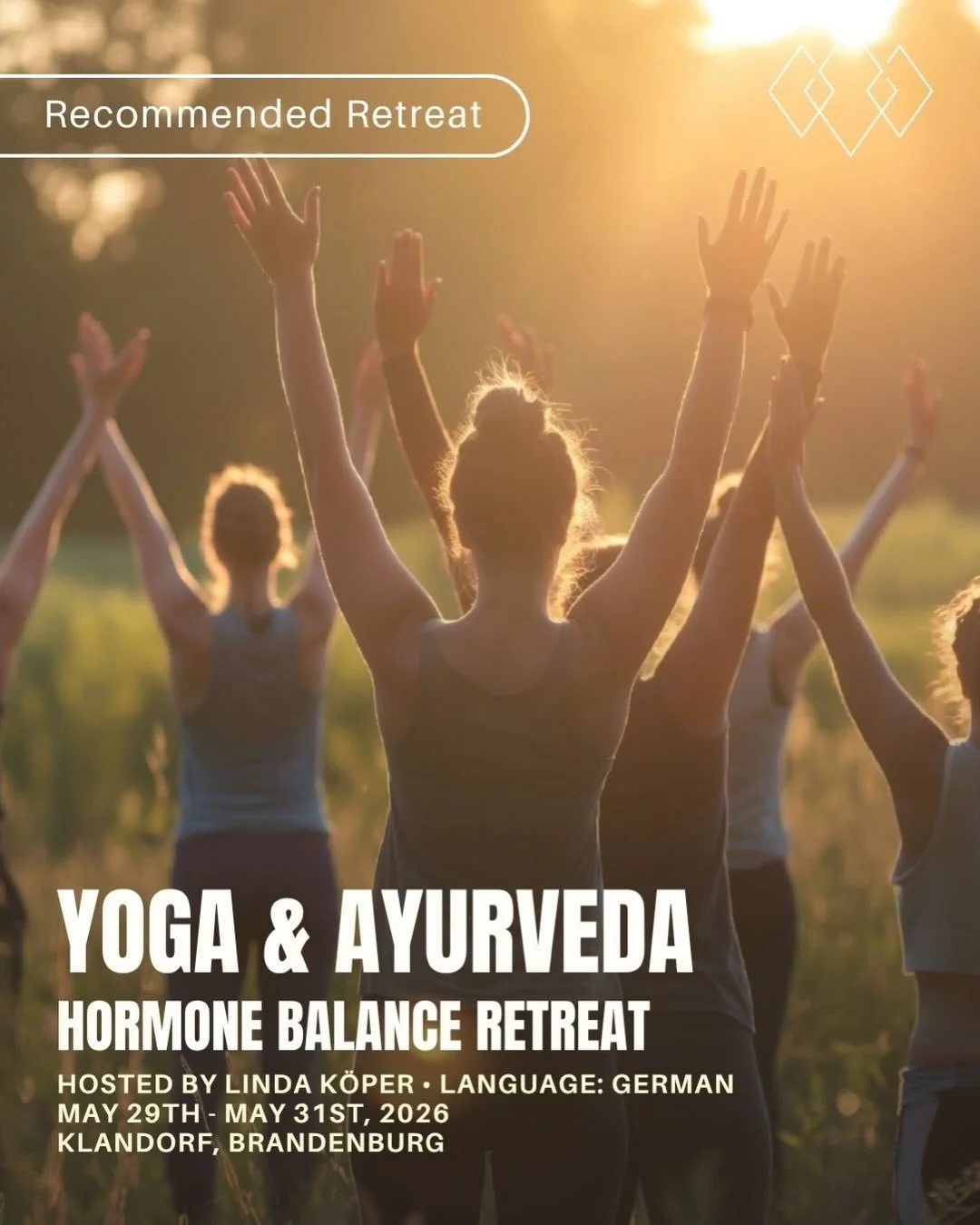Yoga &amp; Ayurveda Hormone Balance Retreat 🌿✨

This retreat offers practical tools for a better female quality of life paired with a little break in the country where you can unwind with delicious Ayurvedic-organic food in the beautiful Brandenburg