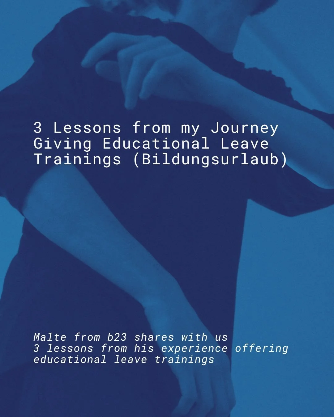 Have you taken a Bildungsurlaub before? Or even heard about it? 👀

This week on our newsletter, @maltestuin from @b23_space shared with us his experience of hosting educational leave trainings both in Berlin and beyond.

We&rsquo;re curious to know 