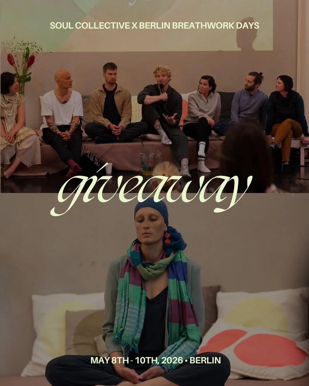 Soul Collective x Berlin Breathwork Days Giveaway 

Breathwork contains multitudes and @breathworkdays is here to unpack it all. Through workshops, panels, lectures, and discussions led by scientists, artists, and experts, you&rsquo;ll experience the