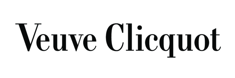 Text reading 'Veuve Clicquot' in black font on a white background.