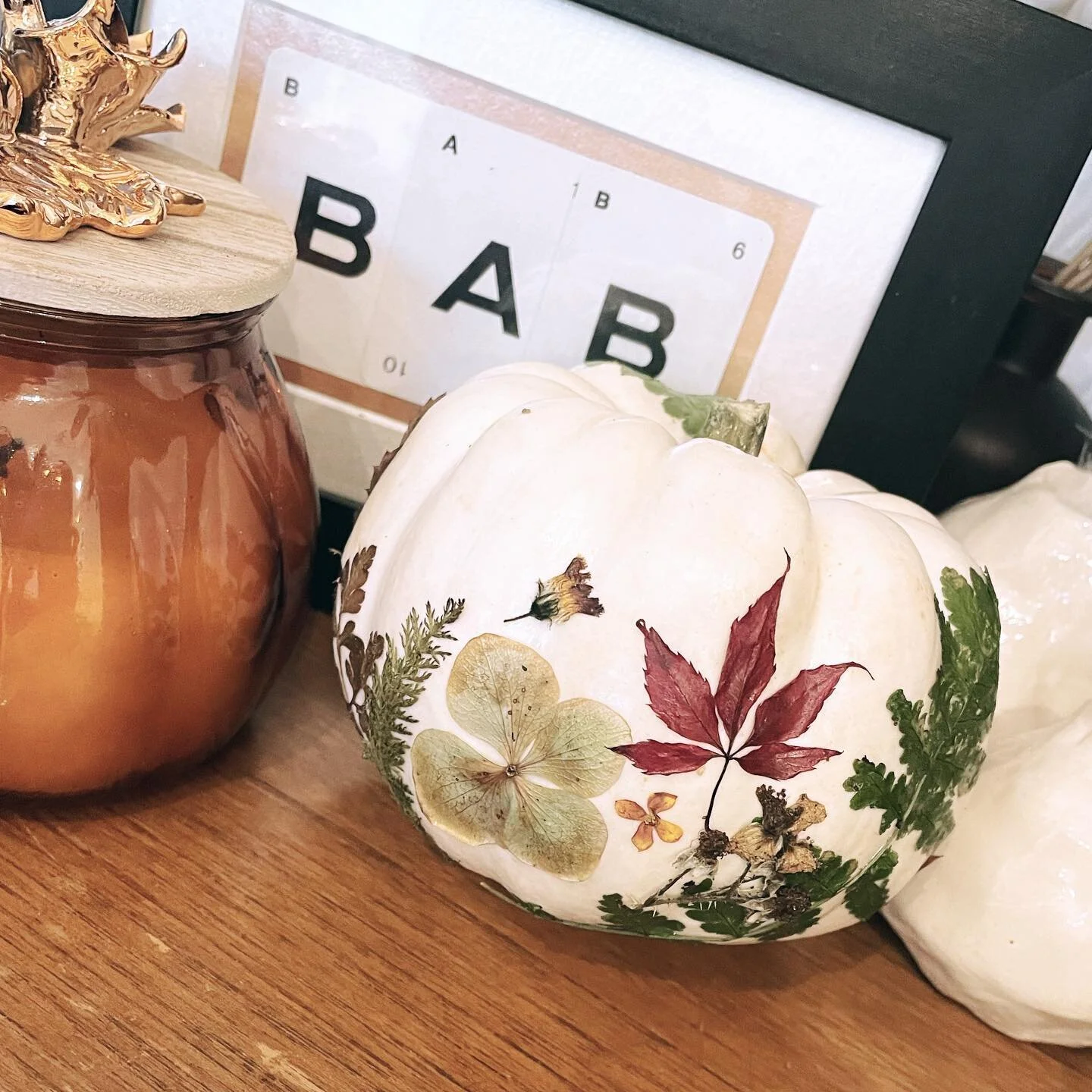 A little something for the weekend 🍃 
From picking to pressing, took me back to being a little girl pressing flowers with my Grandma 🌸 
Wanted to see if I could potentially run a workshop decorating ghost pumpkins with my own pressed flowers I ad