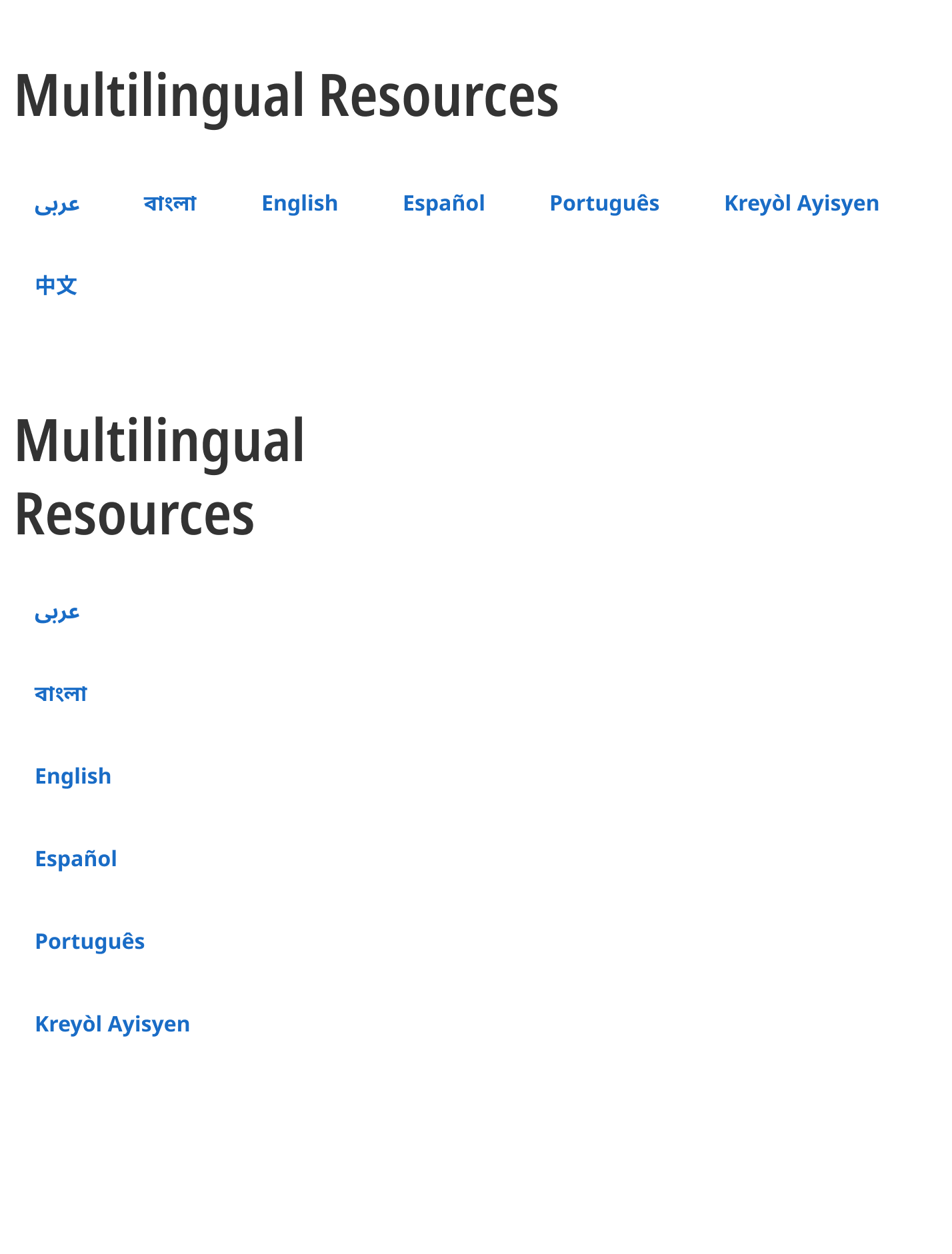Multi Language support bar design at the bottom
