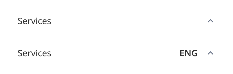 Mobile Menu Items