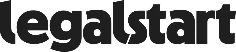 Legalstart start-up logo in black and white.
