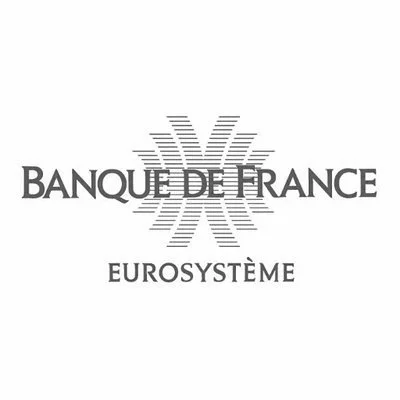 Banque de France and Eurosystem logo in black and white.