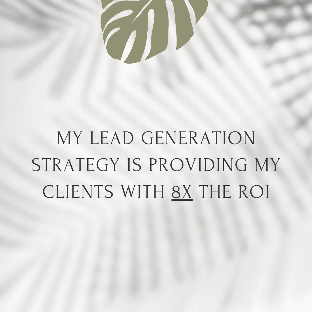 Yes, 8X the ROI!

This specific client is investing in free community management and lead generation at $1,000 with an add on of captions, posts, and planning lives so the total investment being around $1,700

An investment of about $1,700 and being 