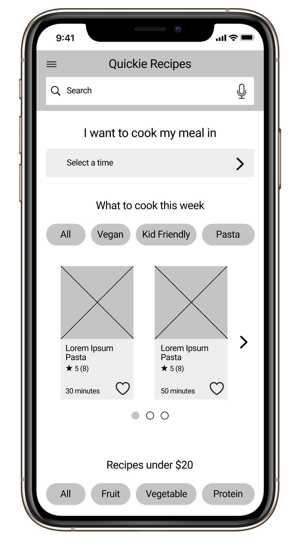 lo-fi phone wireframe