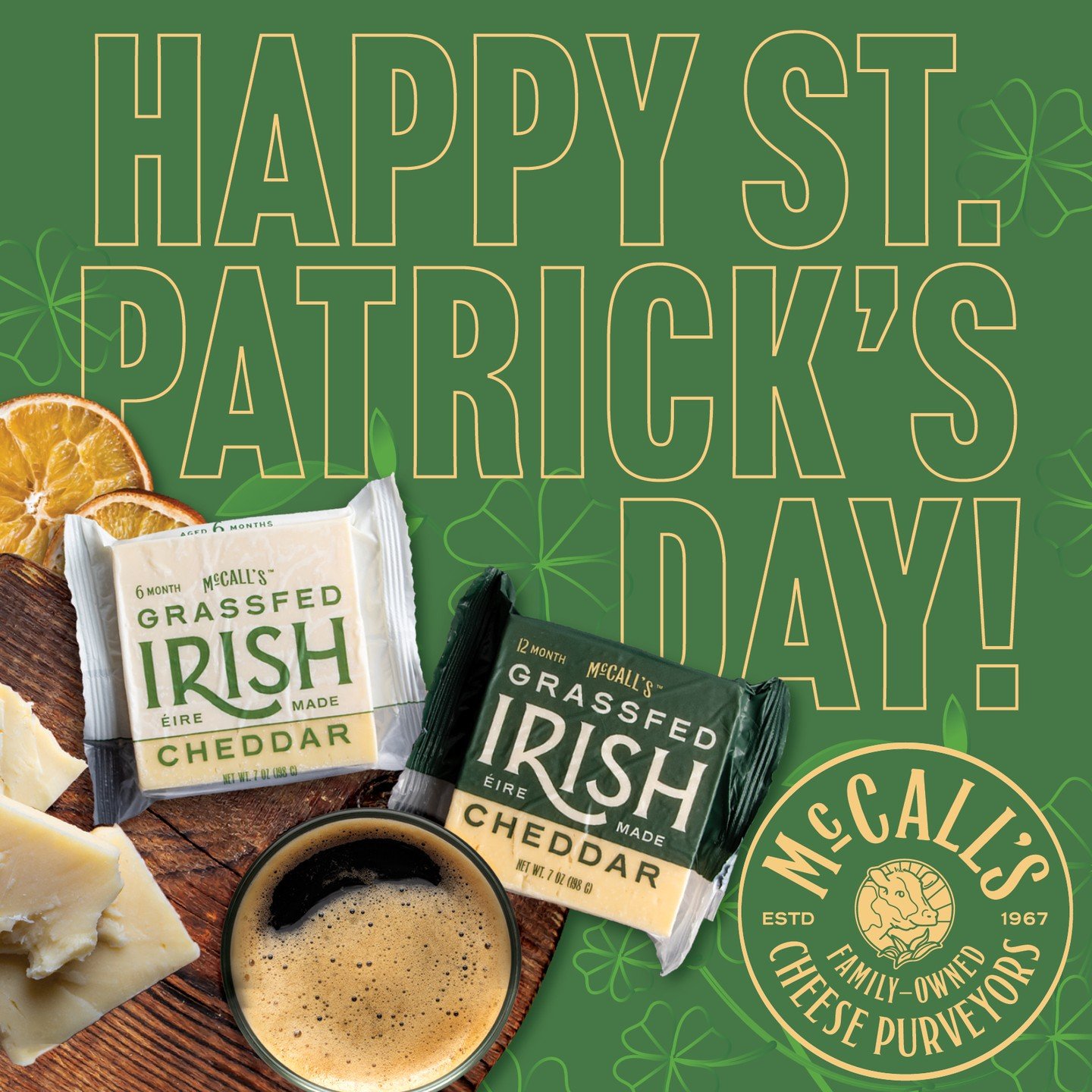 Happy St. Patrick&rsquo;s Day! Enjoy it the right way&mdash;with great Irish Grassfed Cheddar. 🍀 Sl&aacute;inte!